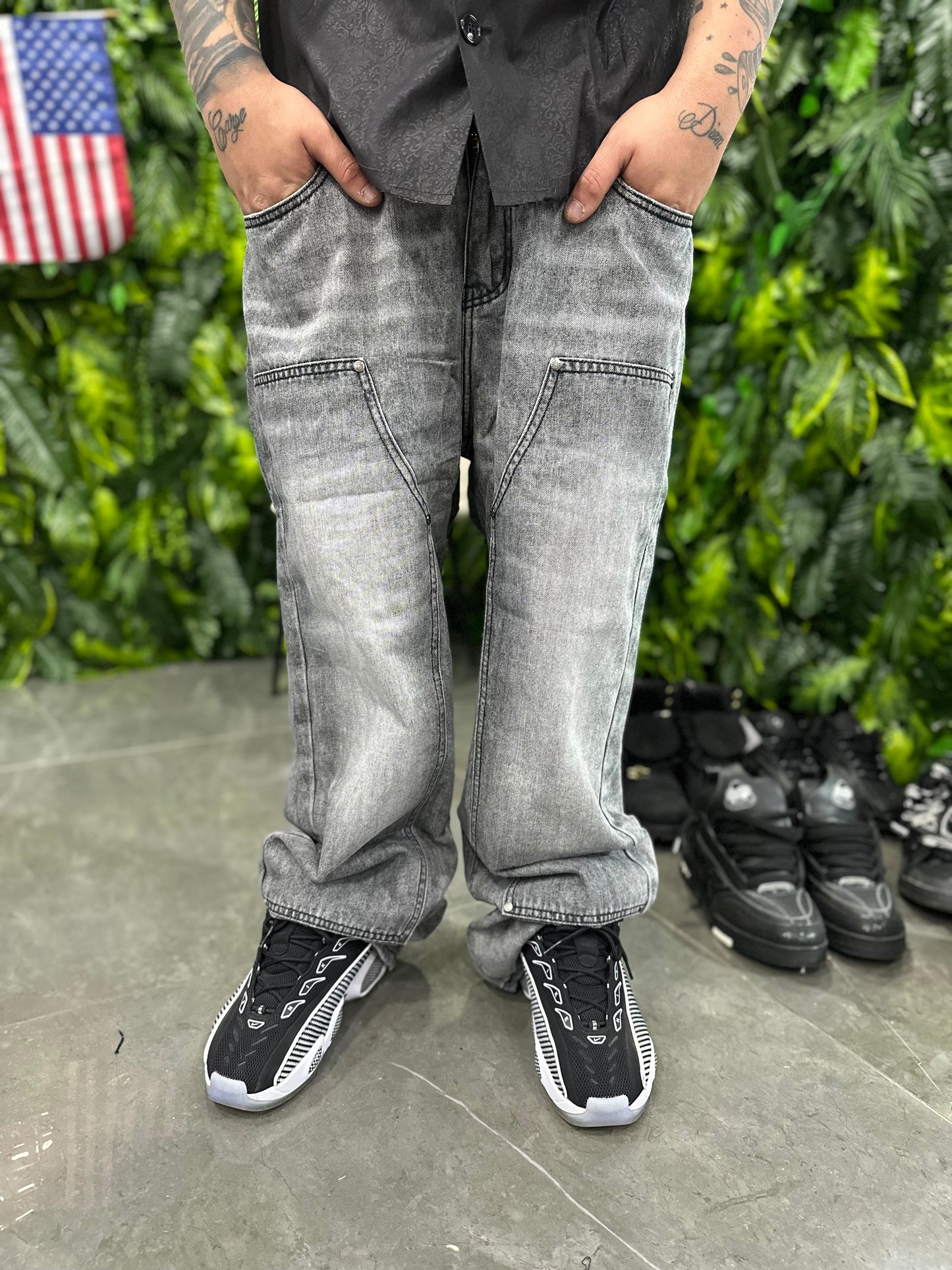 Denim Baggy Grey Lions