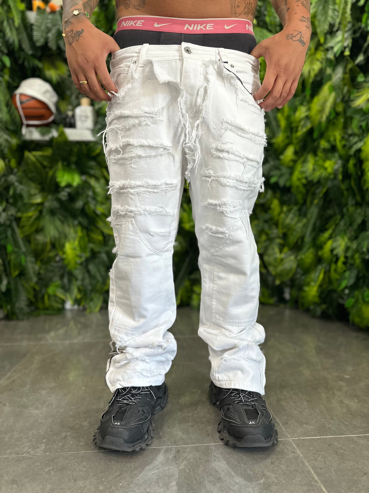Demim White Carpenter Ripped CIANOTIC