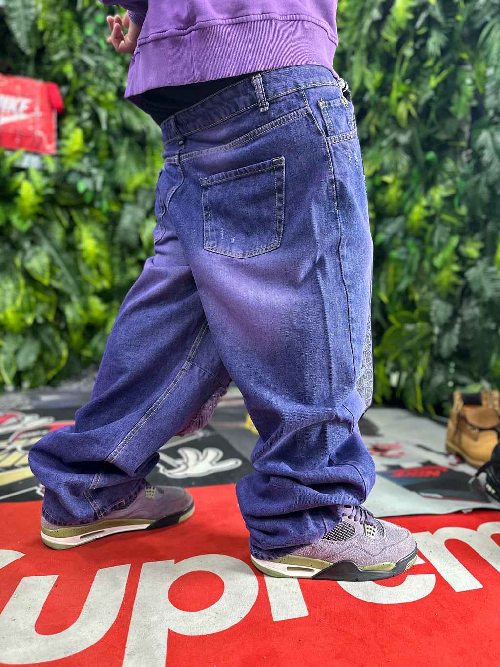 Denim Baggy Bandana Purple BUNKER