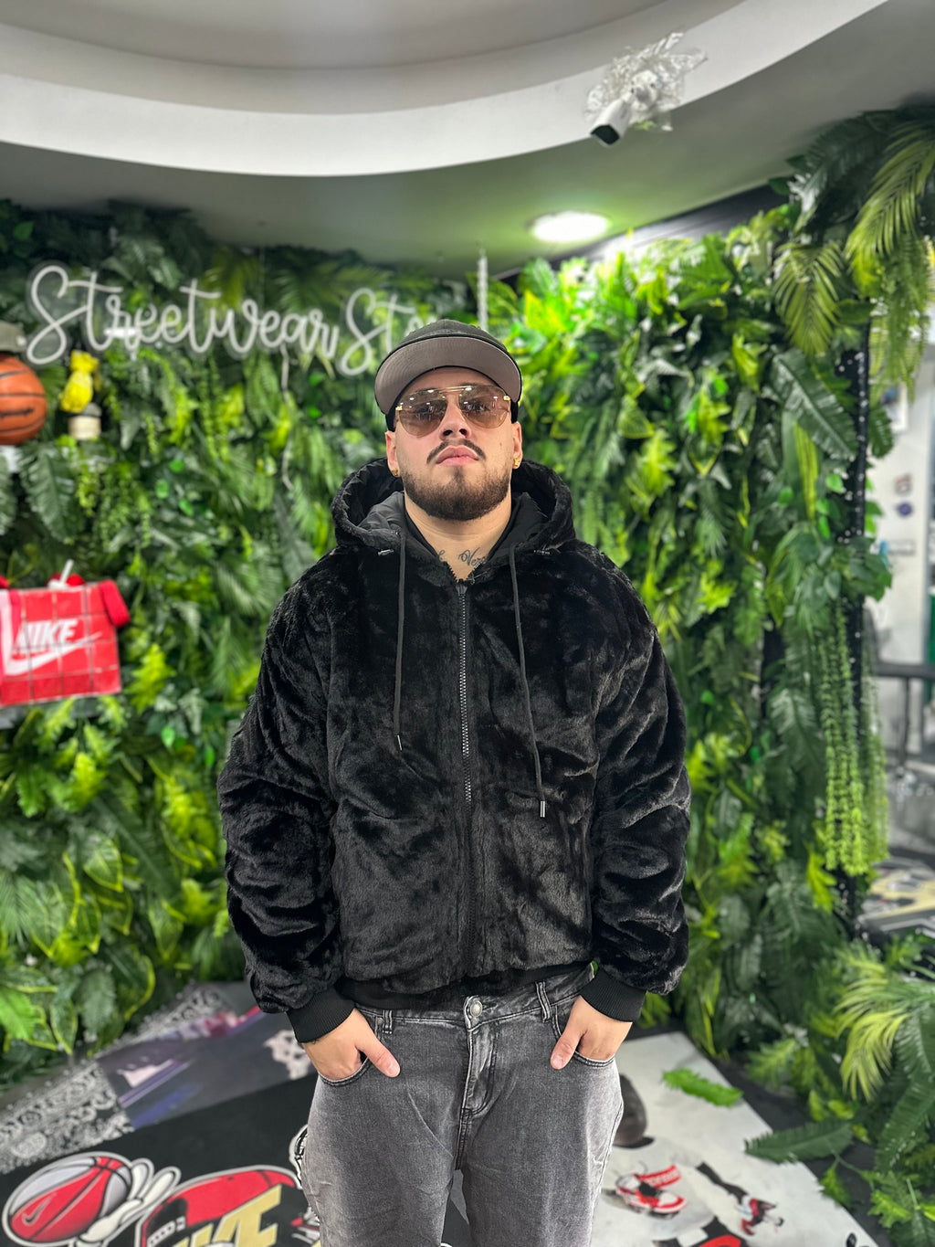 Giubbino Pelliccia Reversibile Black