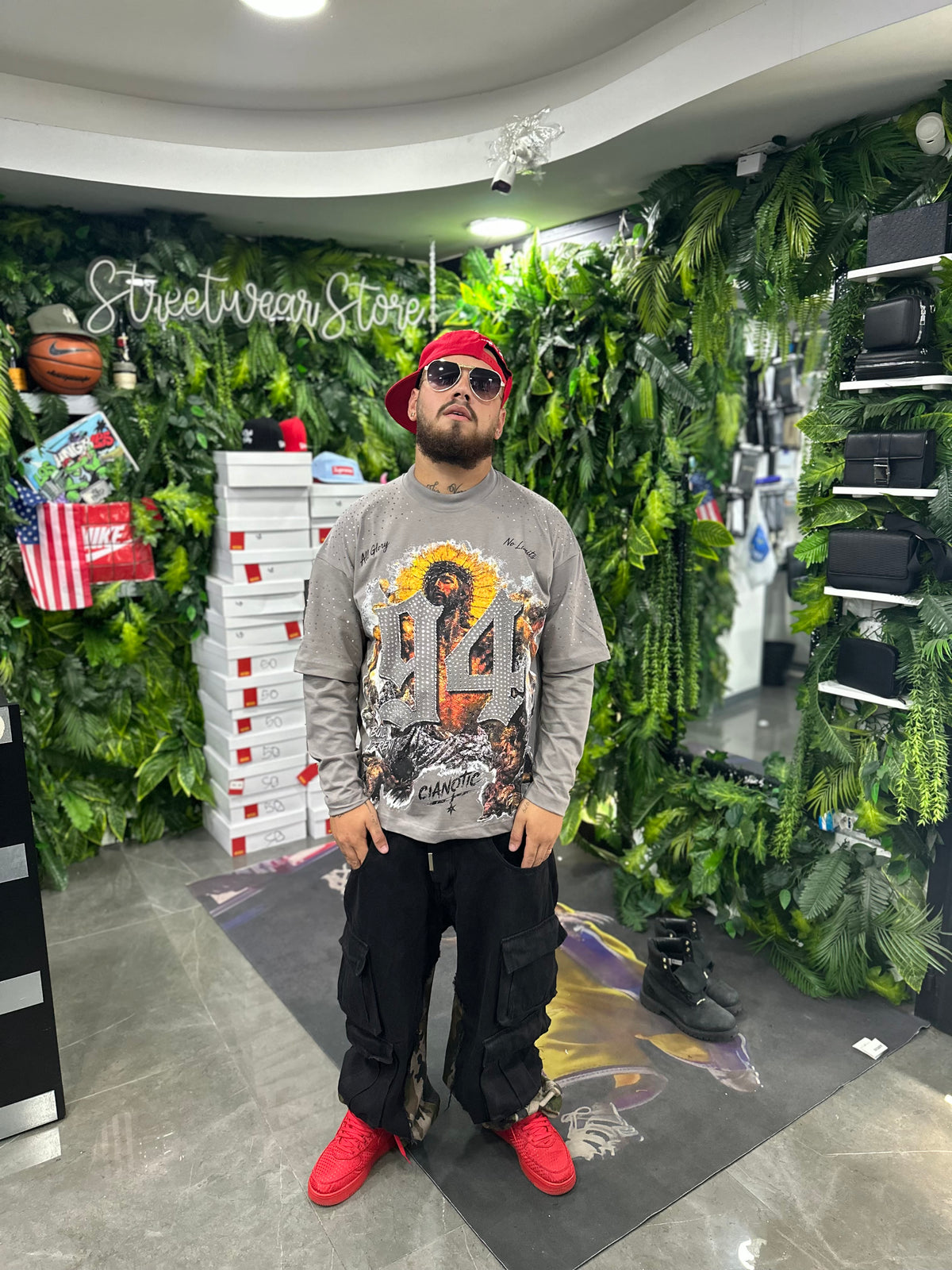 Shirt LongSleeve Grey Diamond Jesus94 CIANOTIC