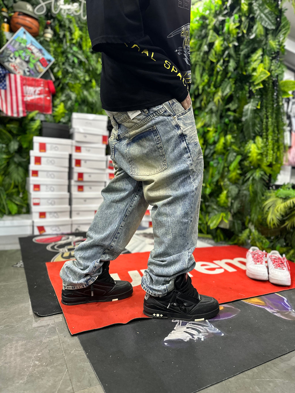Denim Baggy Double Cucitur