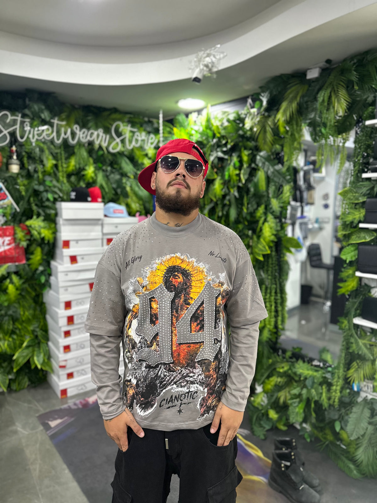 Shirt LongSleeve Grey Diamond Jesus94 CIANOTIC