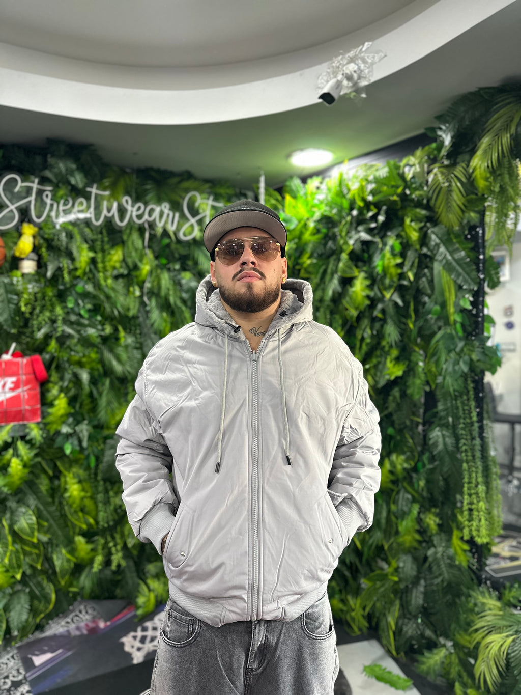 Giubbino Pelliccia Reversibile Grey