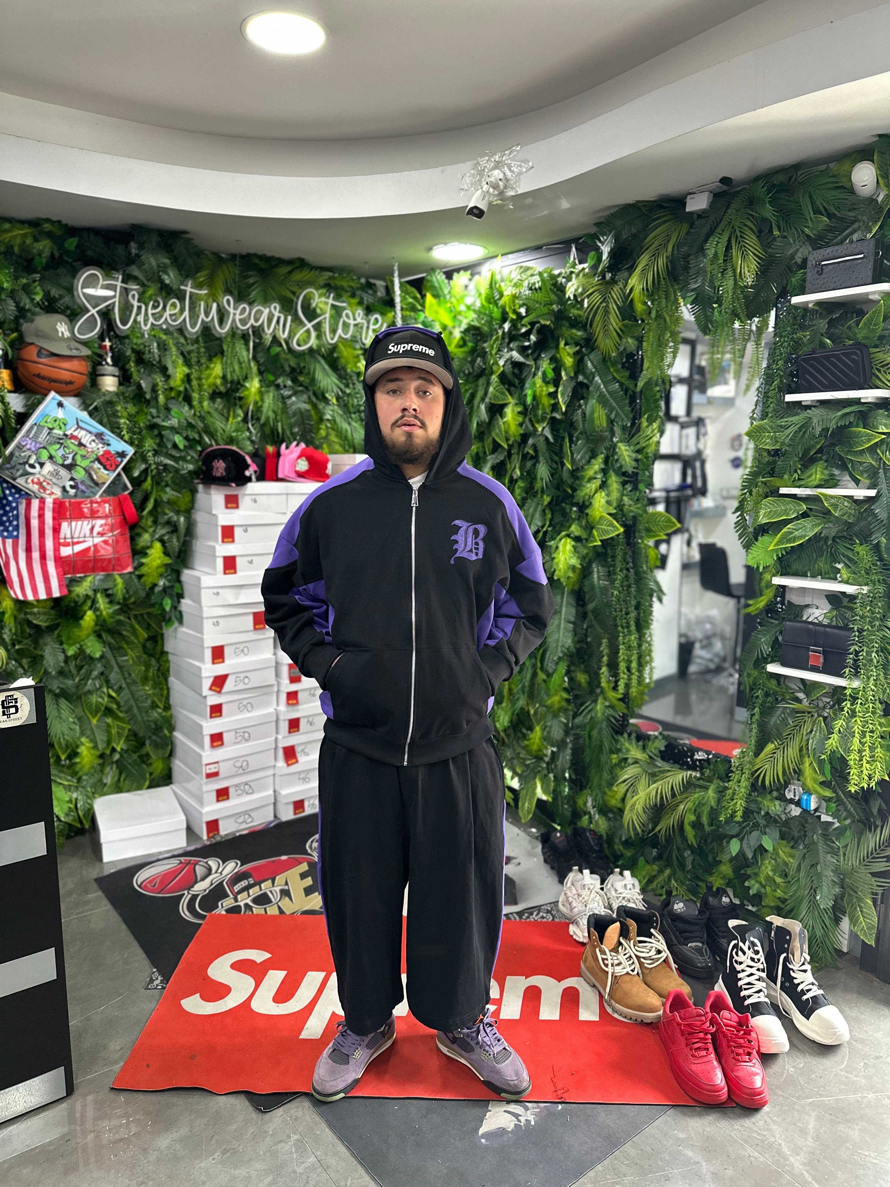 CoordSet HANDGRAFTED Felpa+Bermuda Black BUNKER