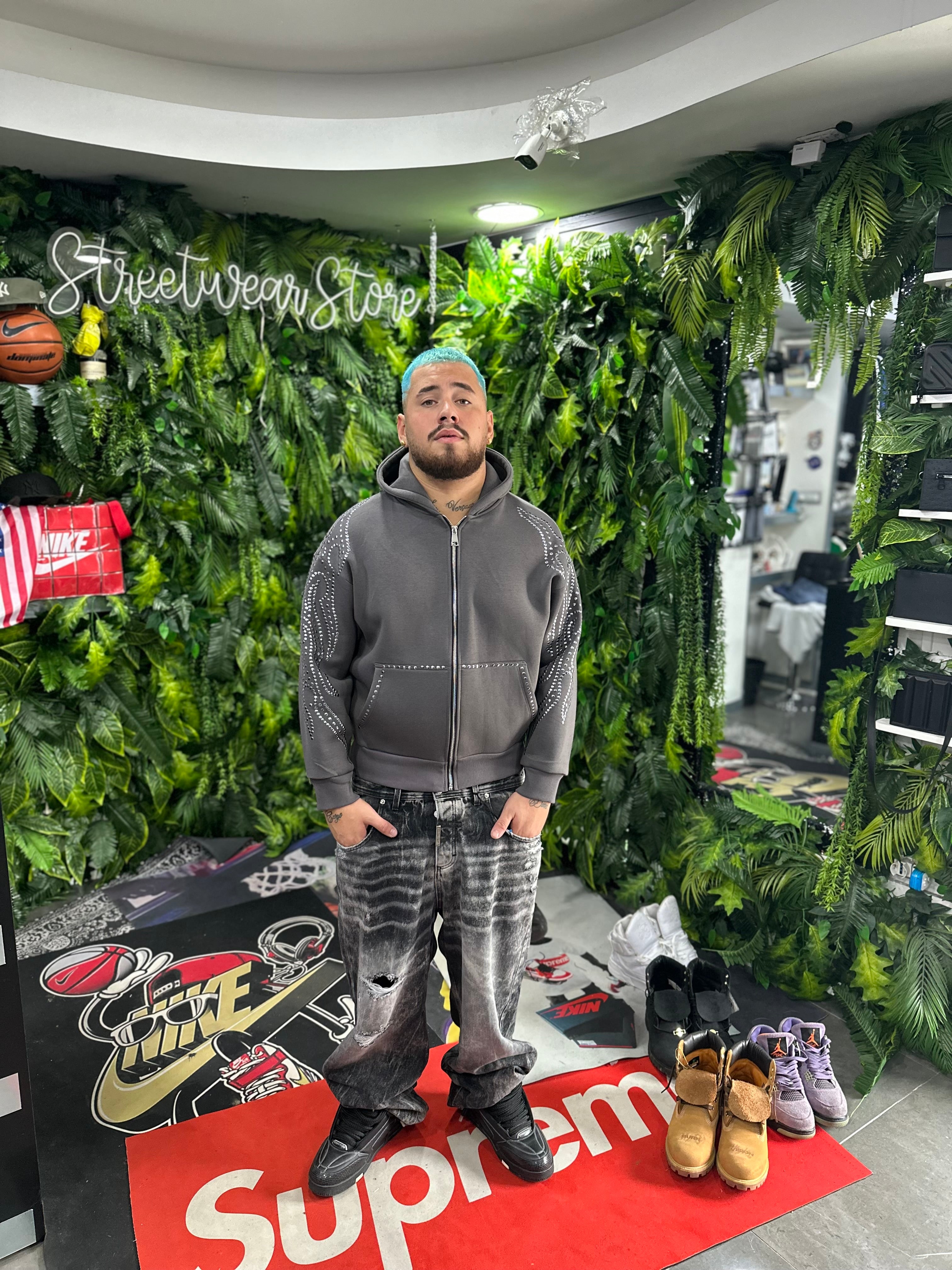 Felpa Strass Grey BUNKER