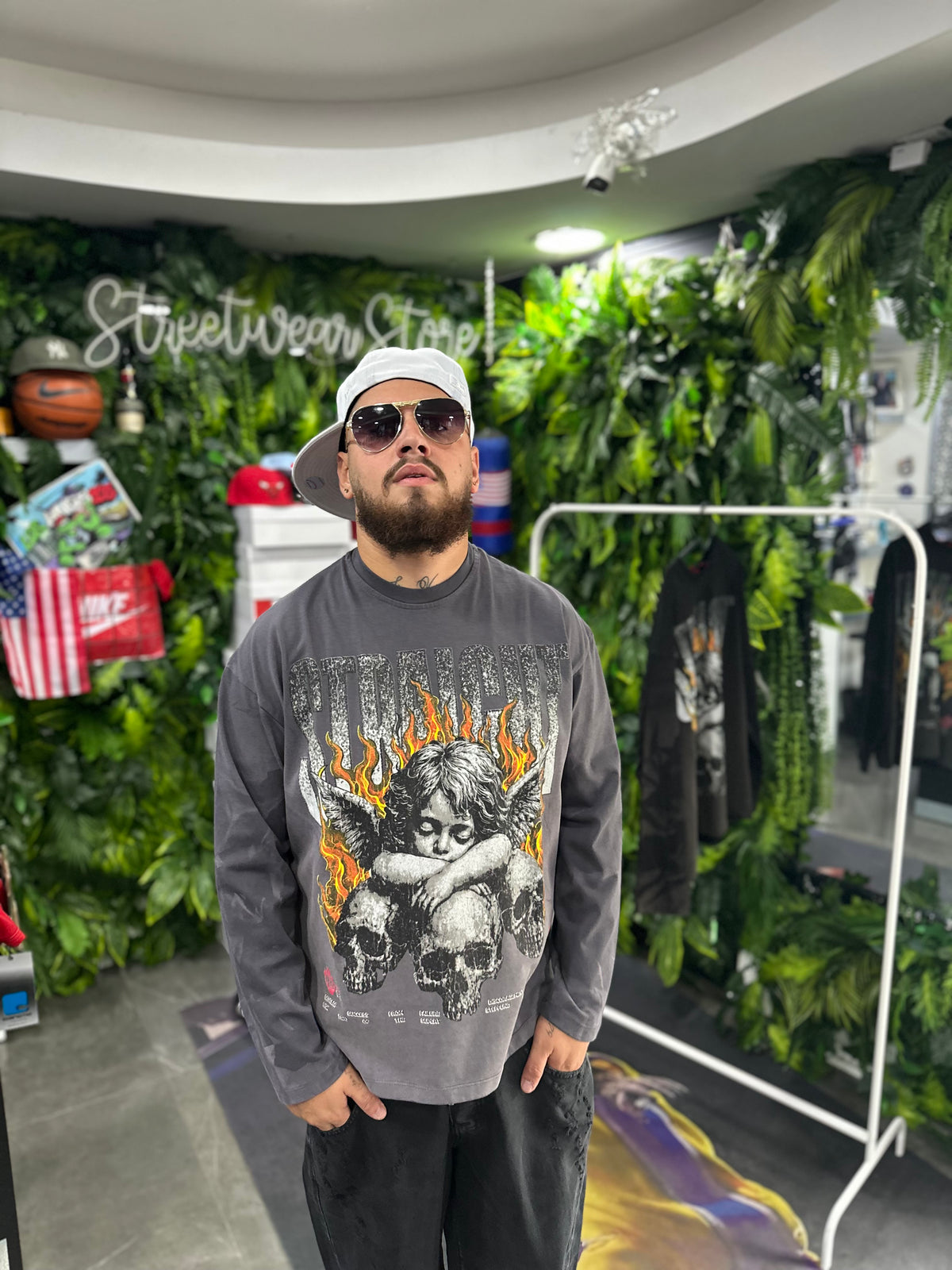 Shirt LongSleeve Grey Straight Angels BUNKER