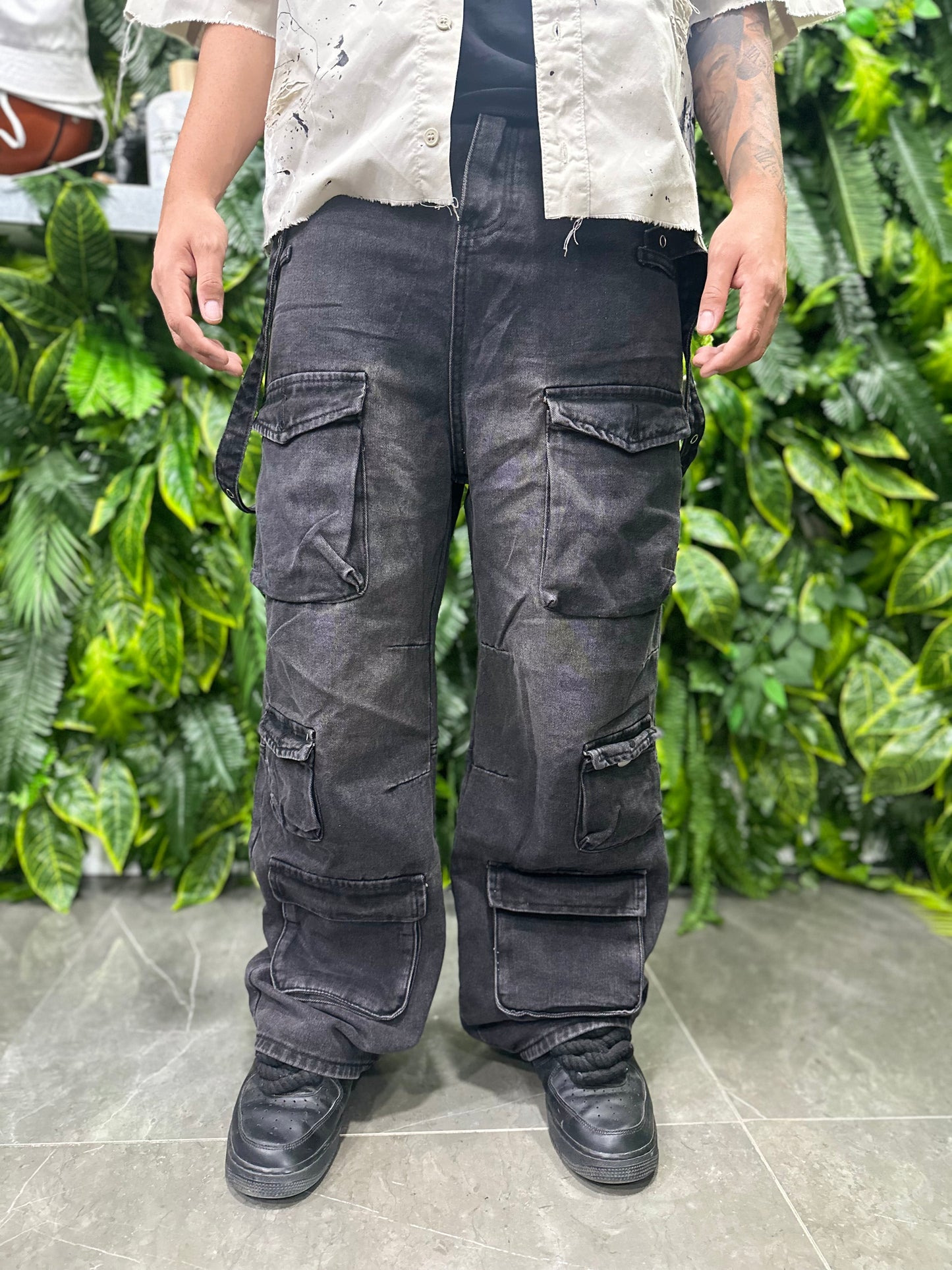 Denim Cargo Grey MultiTask+Bretelle