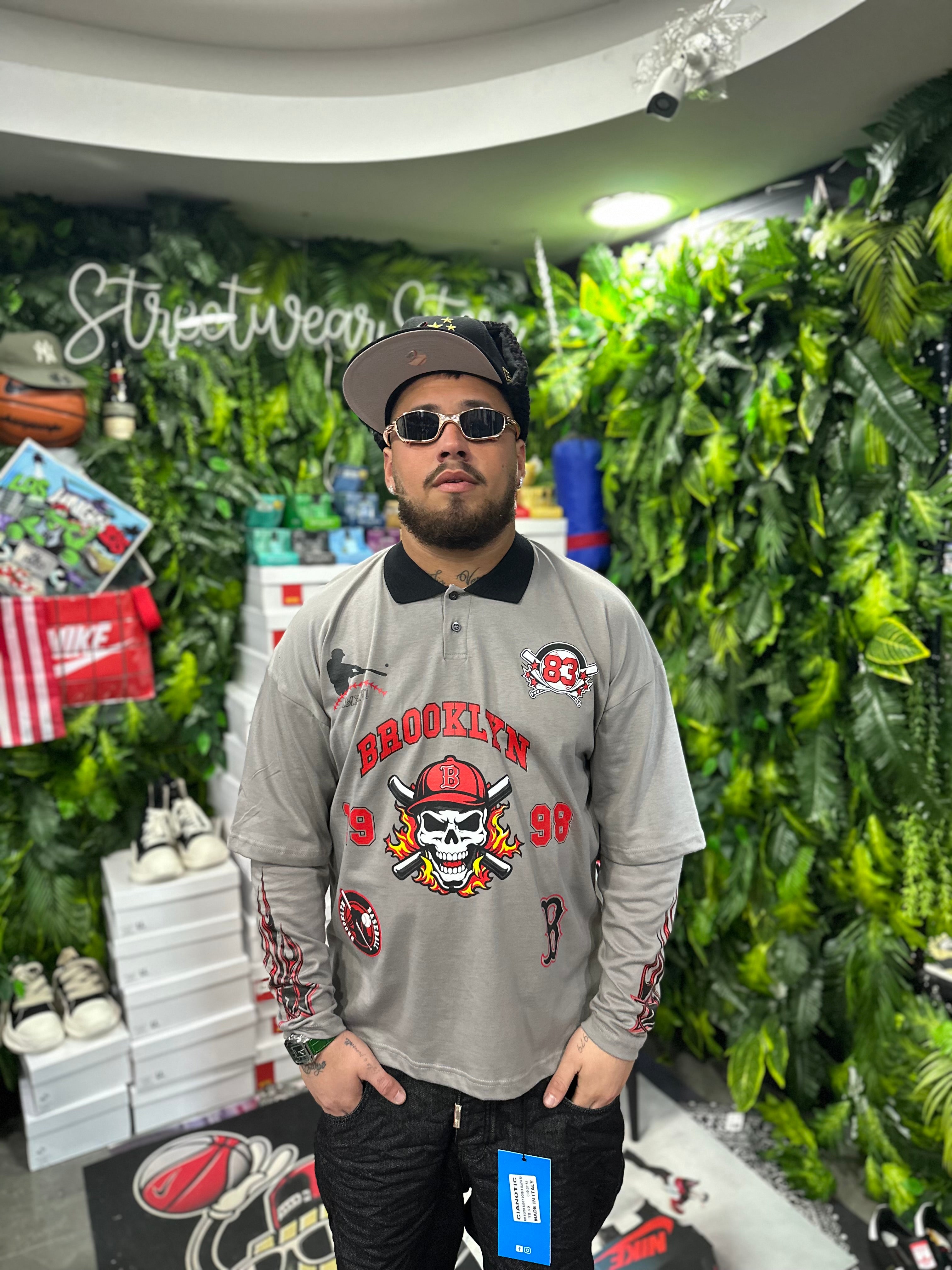 Shirt Polo Longsleeve Grey Brooklyn CIANOTICr