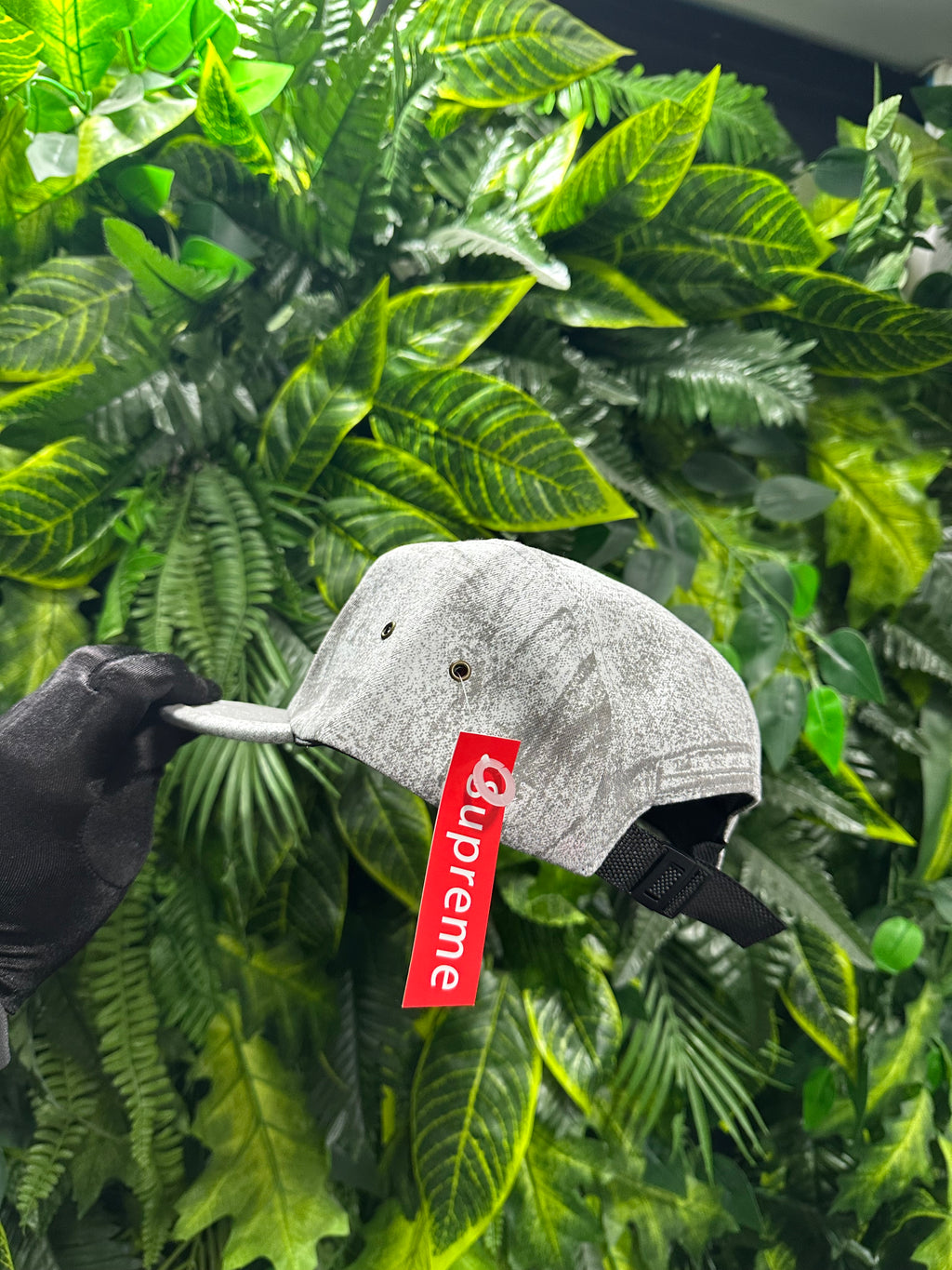 Cappello Supreme Circles Jacquared Denim Camp Grey