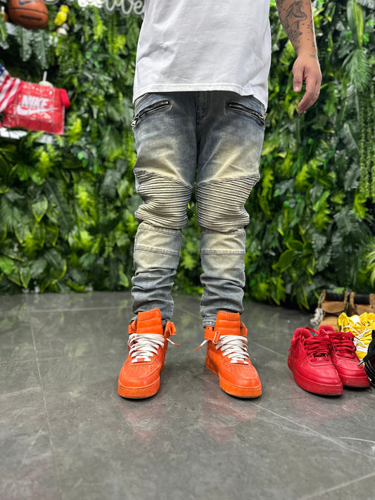 Denim Byker Wash Zip