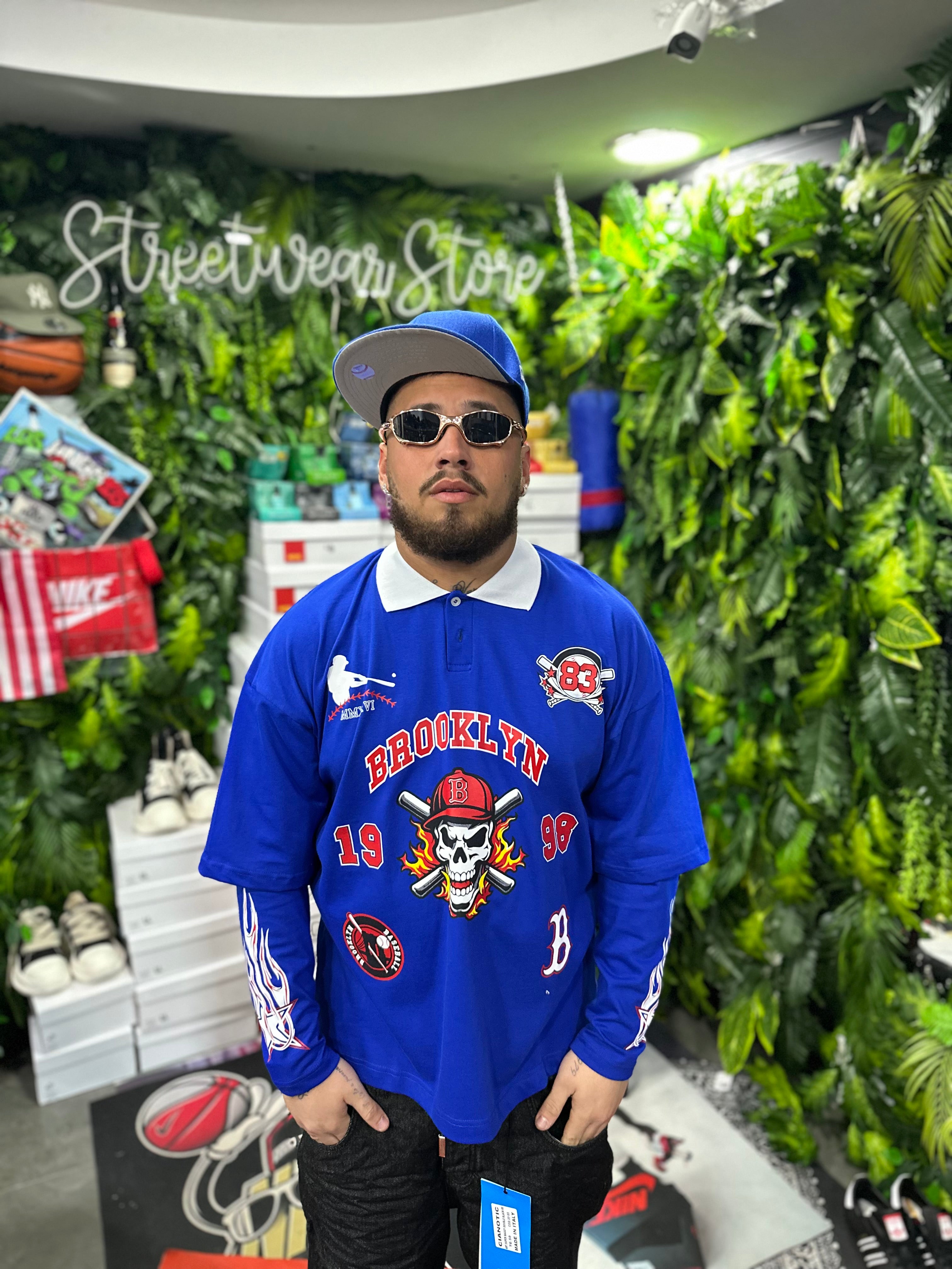 Shirt Polo Longsleeve Blue Brooklyn CIANOTIC