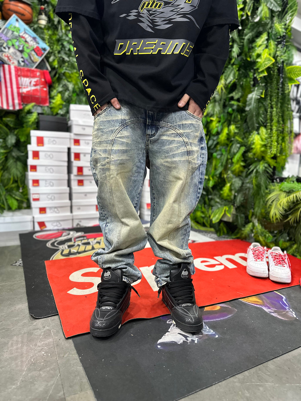 Denim Baggy Double Cucitur