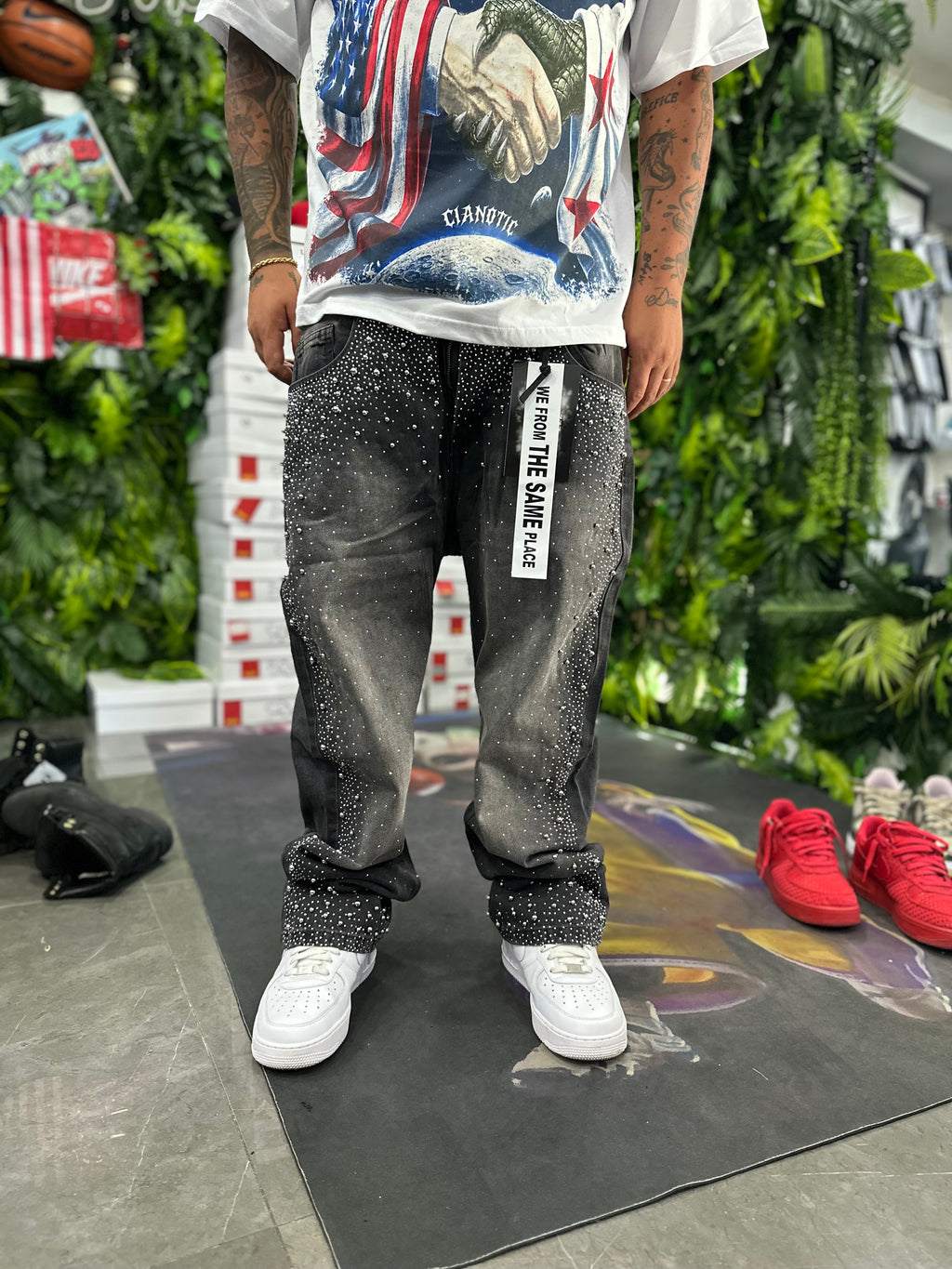 Denim Grey MultiDiamond Design