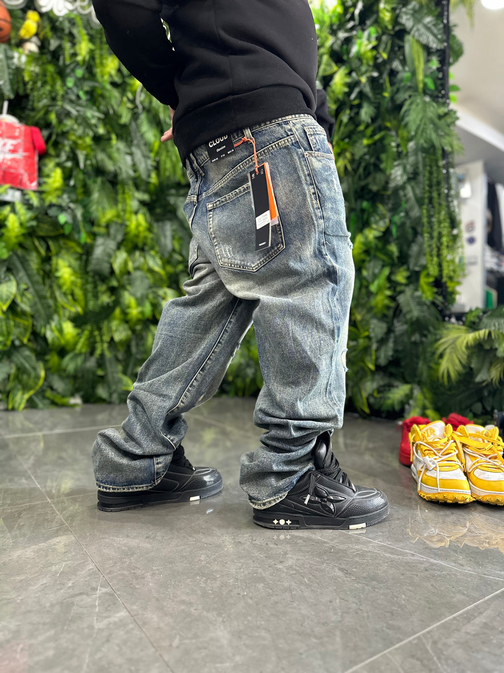 Denim Baggy Blue Destroy Cloud