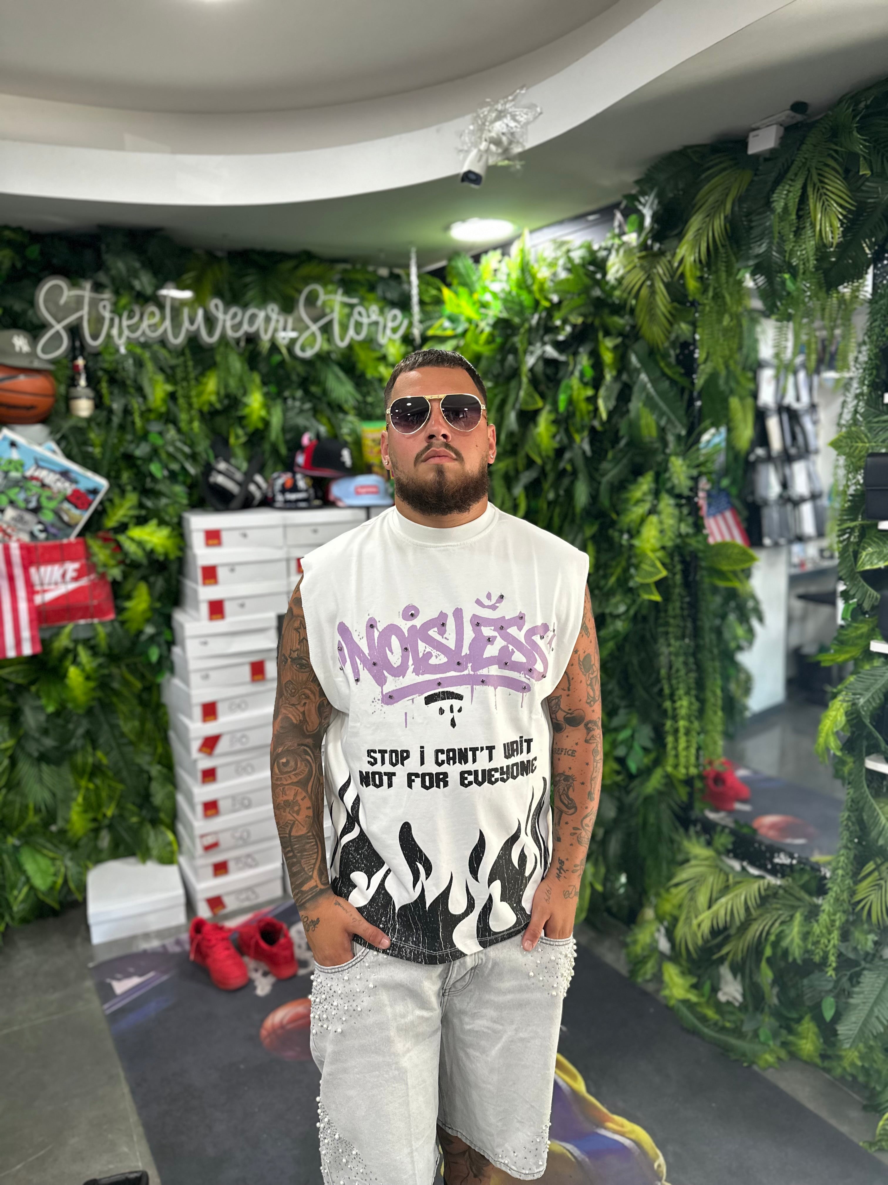 Shirt Giromanica White Flames BUNKER