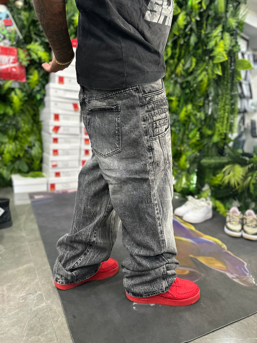 Denim Baggy Grey Triple Botton