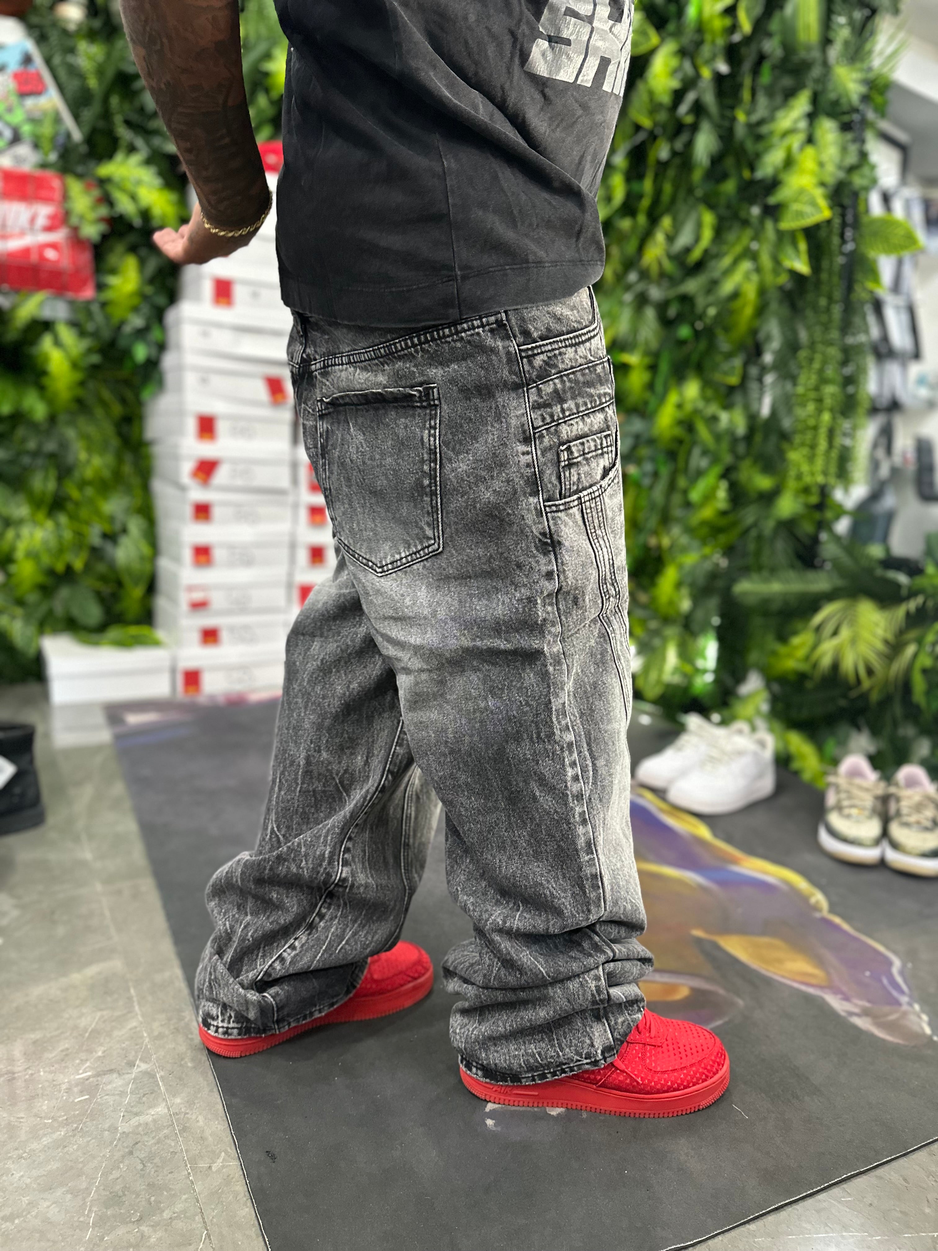 Denim Baggy Grey Triple Botton