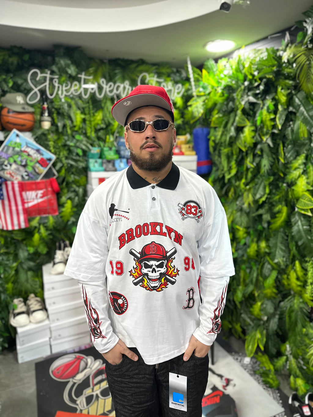 Shirt Polo Longsleeve White Brooklyn CIANOTIC