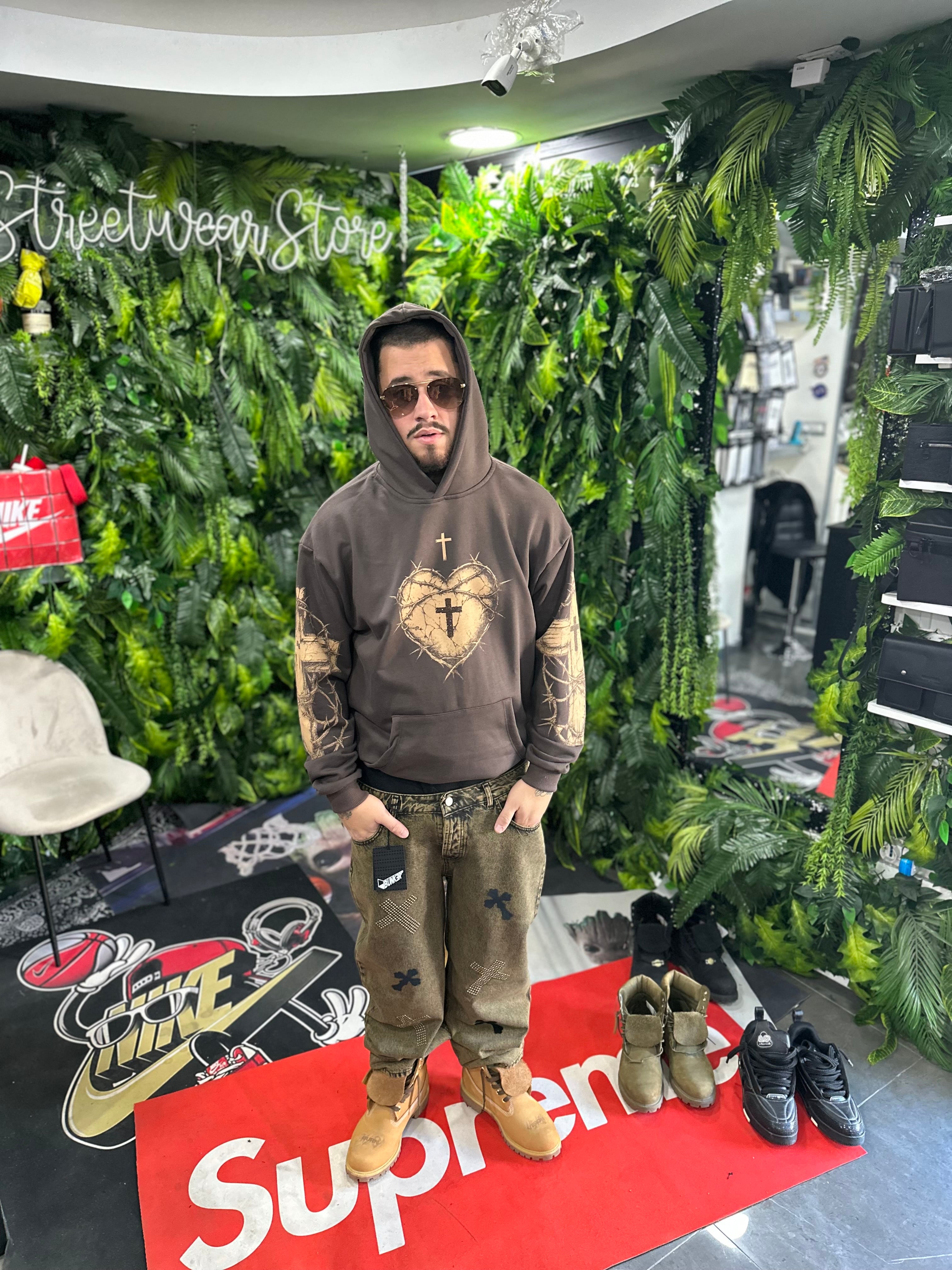 Felpa Cuore Brown BUNKER