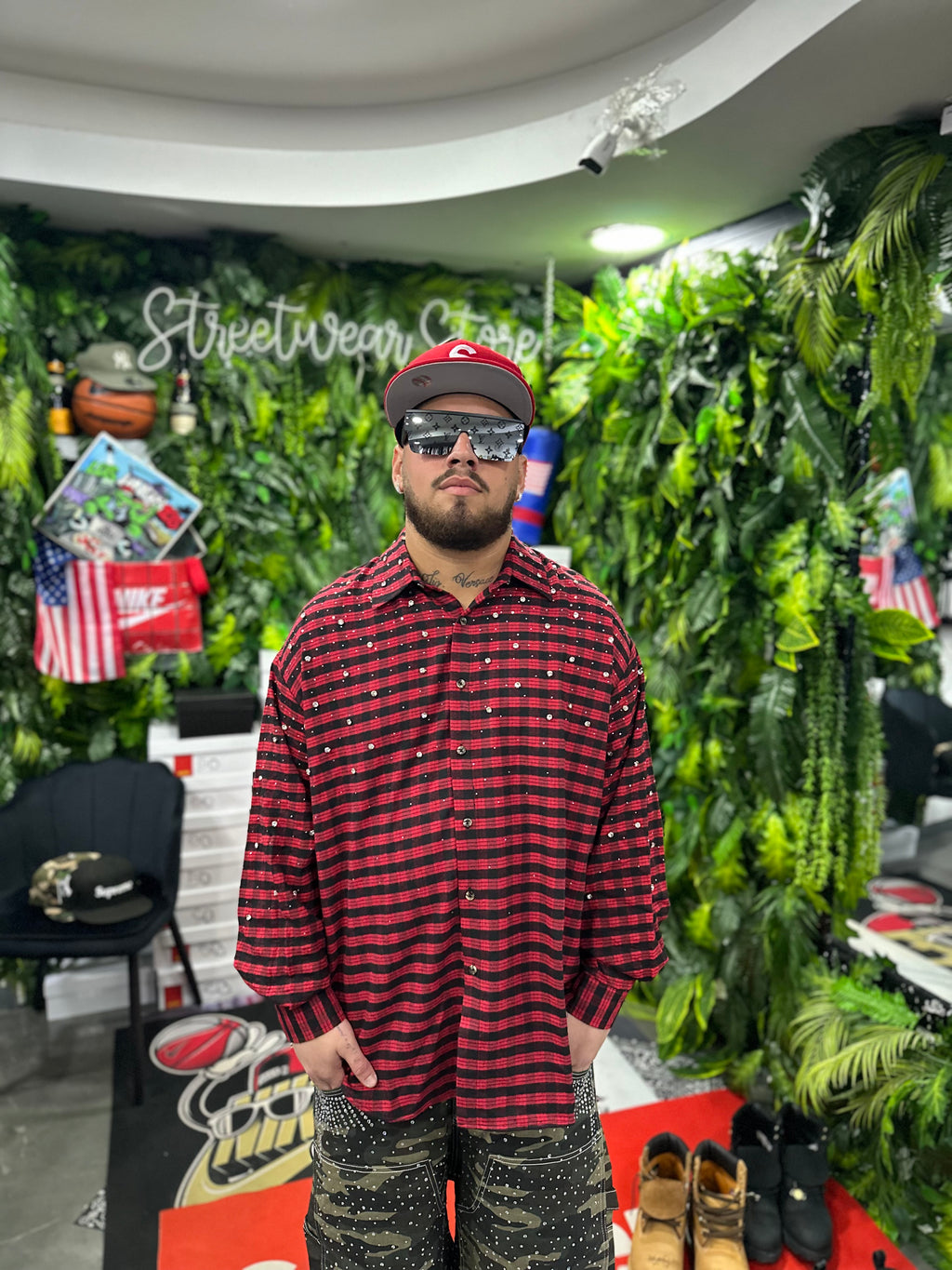 Camicia Crystal Red MNML