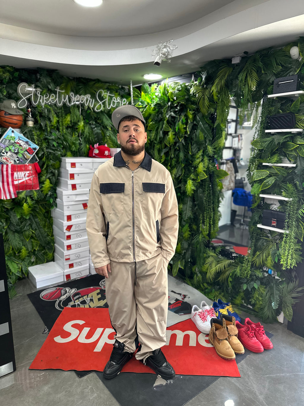 CoordSet Beige Denim/Nylon SELFLOVE