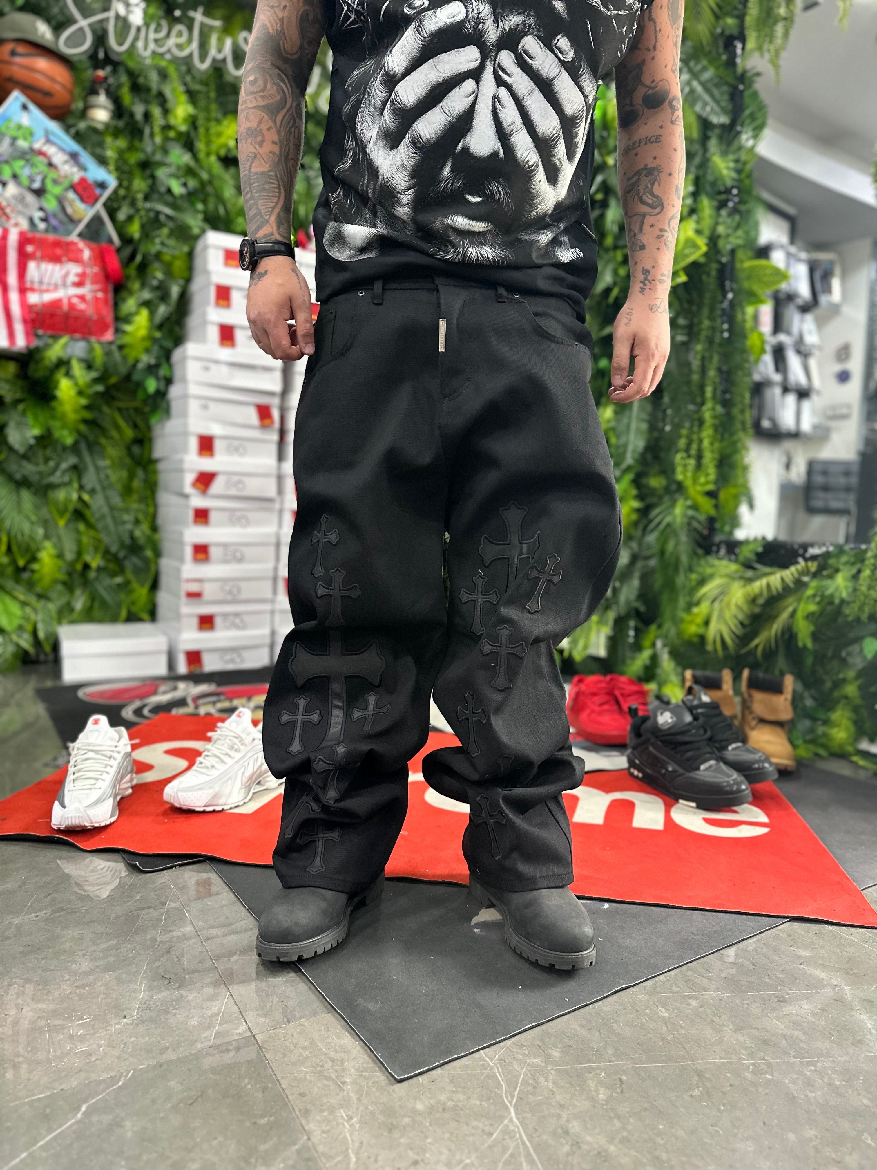 Denim Baggy Black Croci CIANOTIC