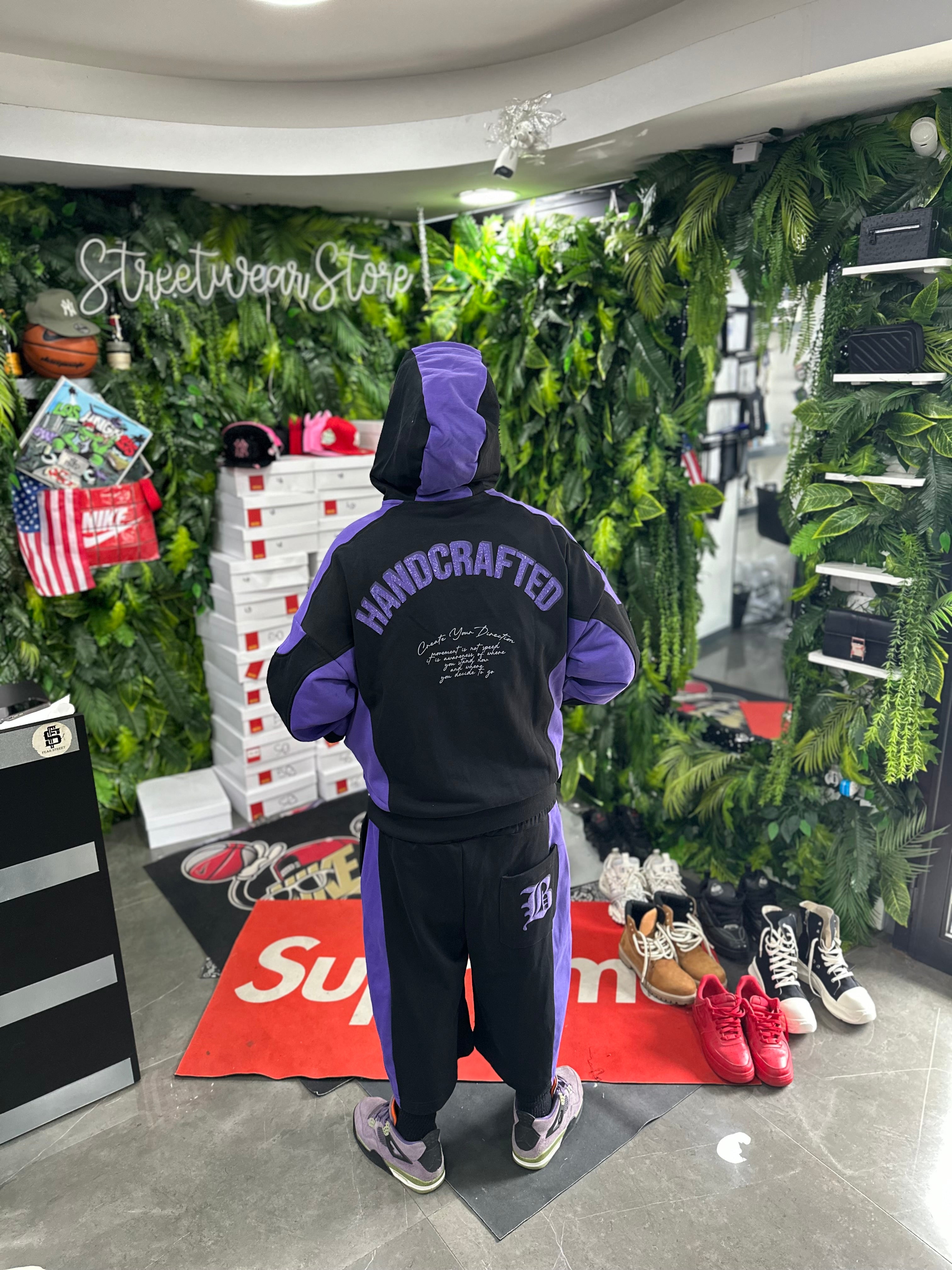 CoordSet HANDGRAFTED Felpa+Bermuda Black BUNKER