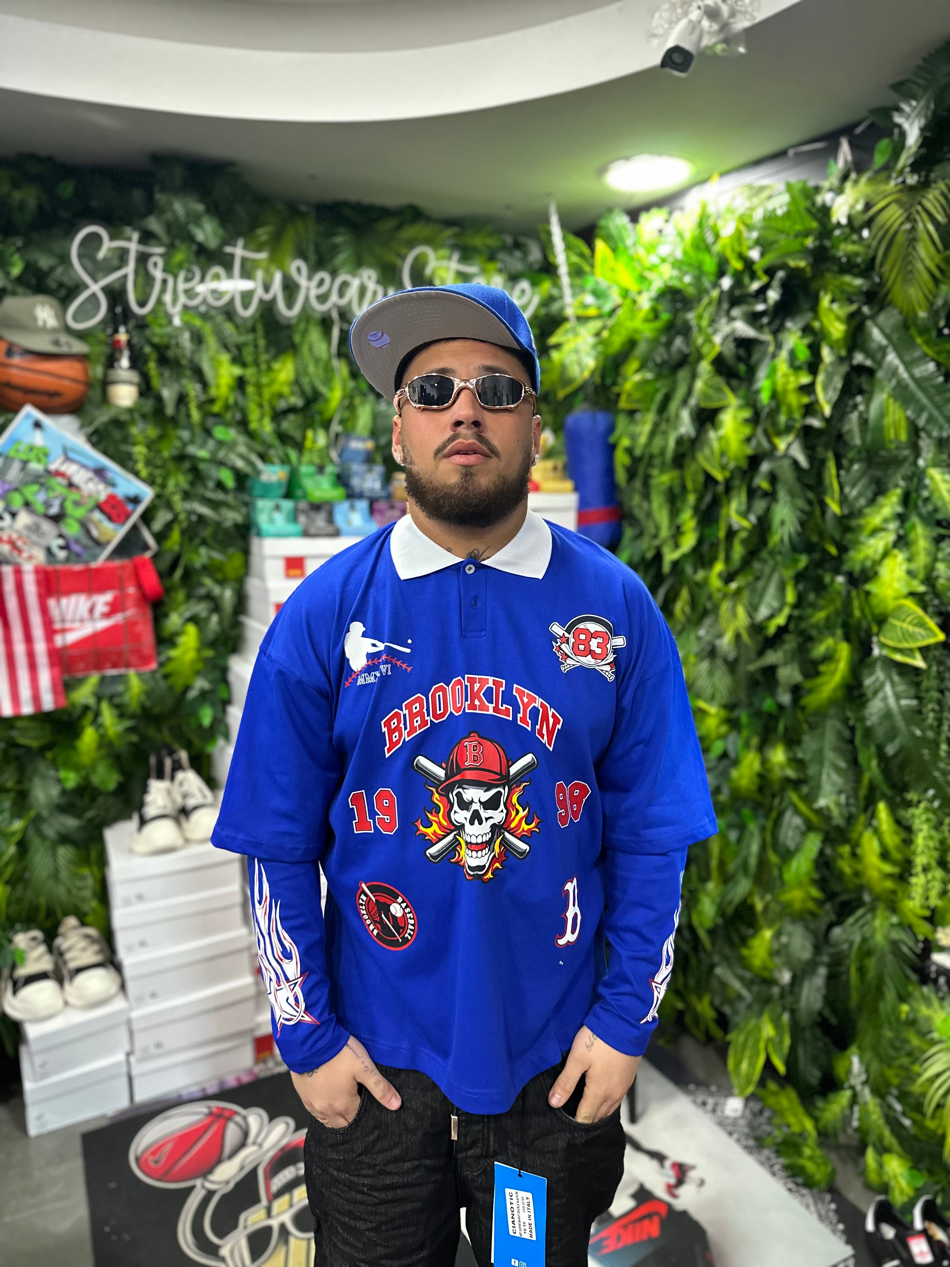 Shirt Polo Longsleeve Blue Brooklyn CIANOTIC