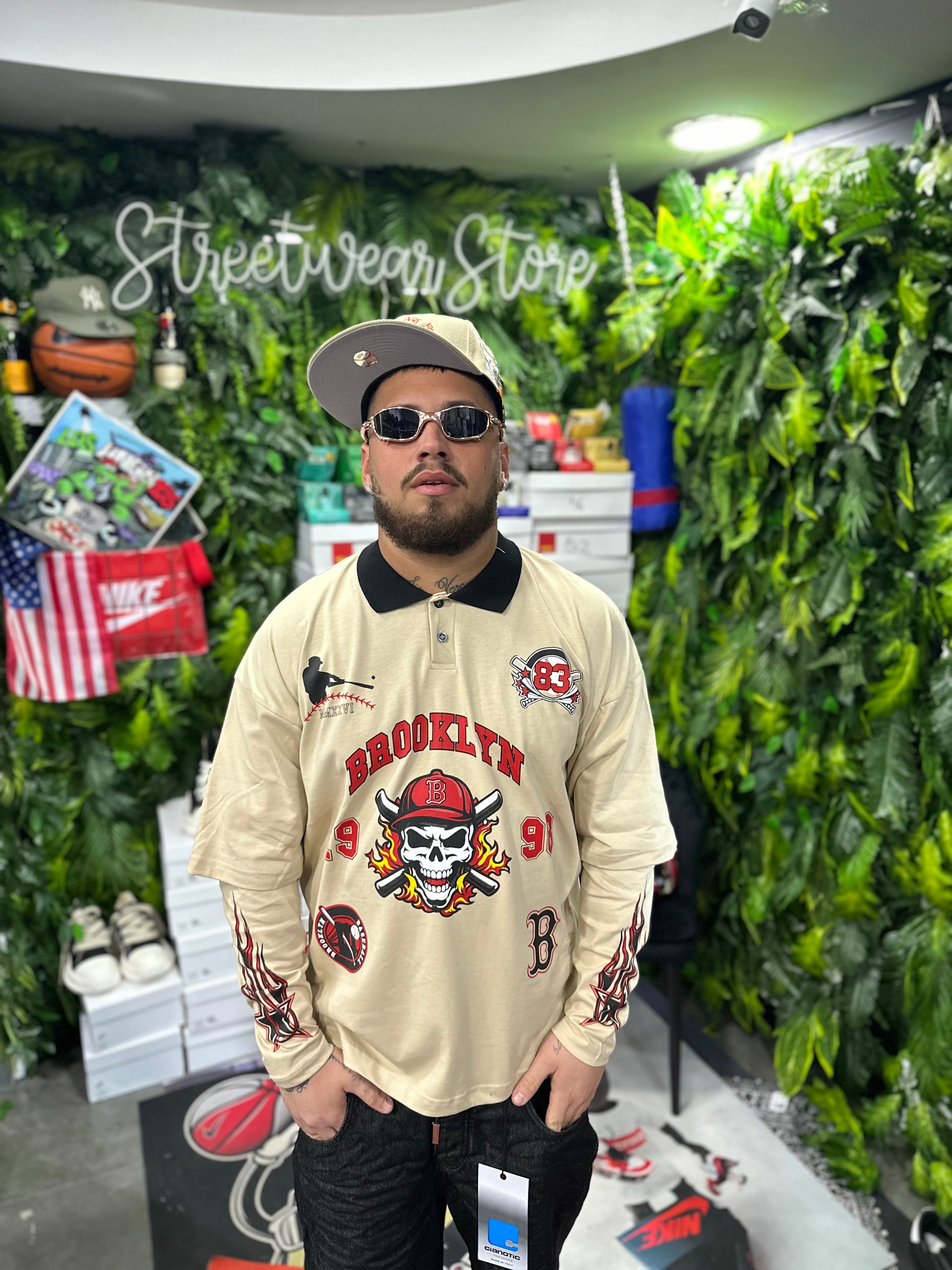 Shirt Polo Longsleeve Beige Brooklyn CIANOTIC