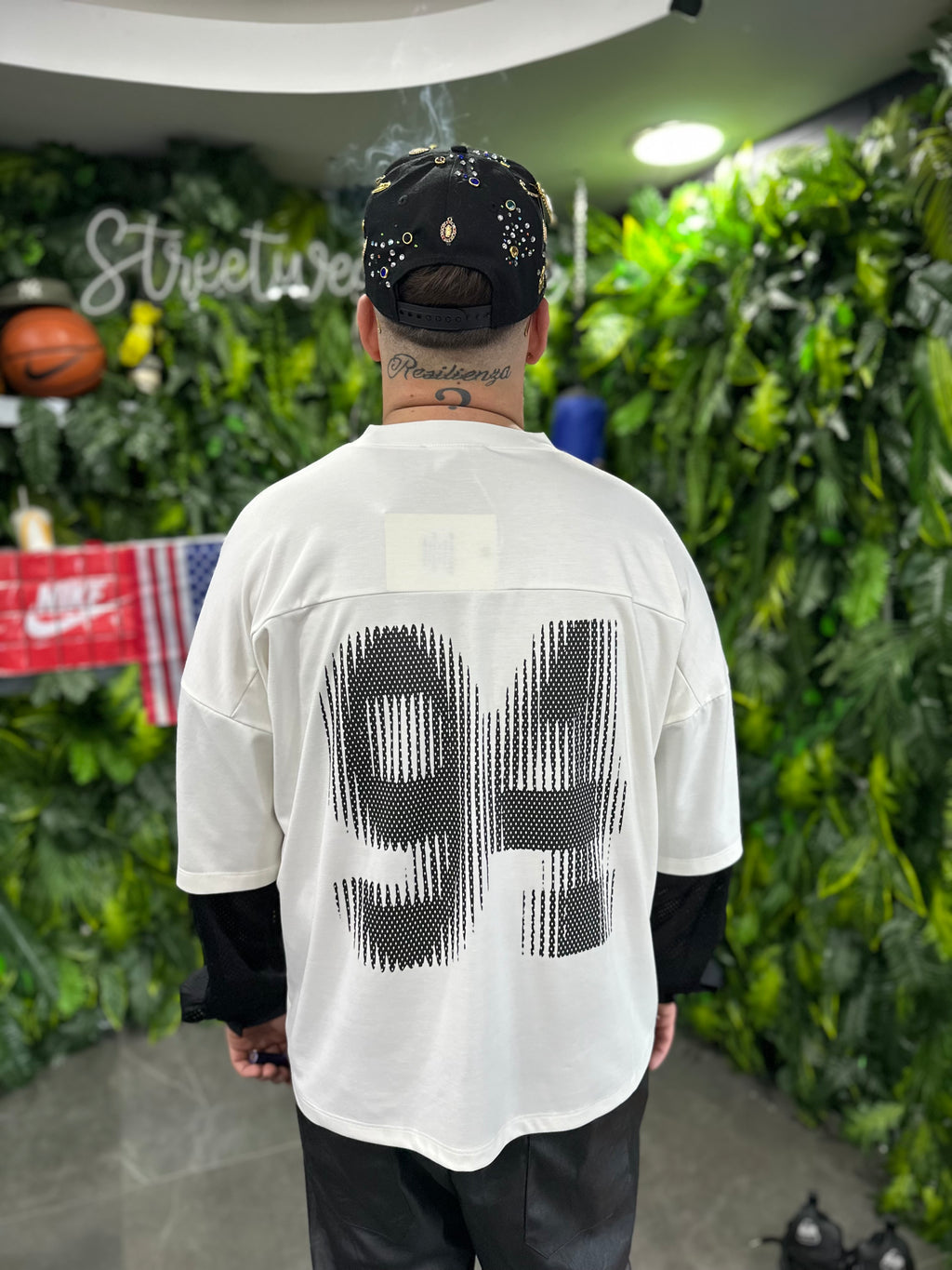 Shirt Long Sleeve White/Black DONOTAGREE