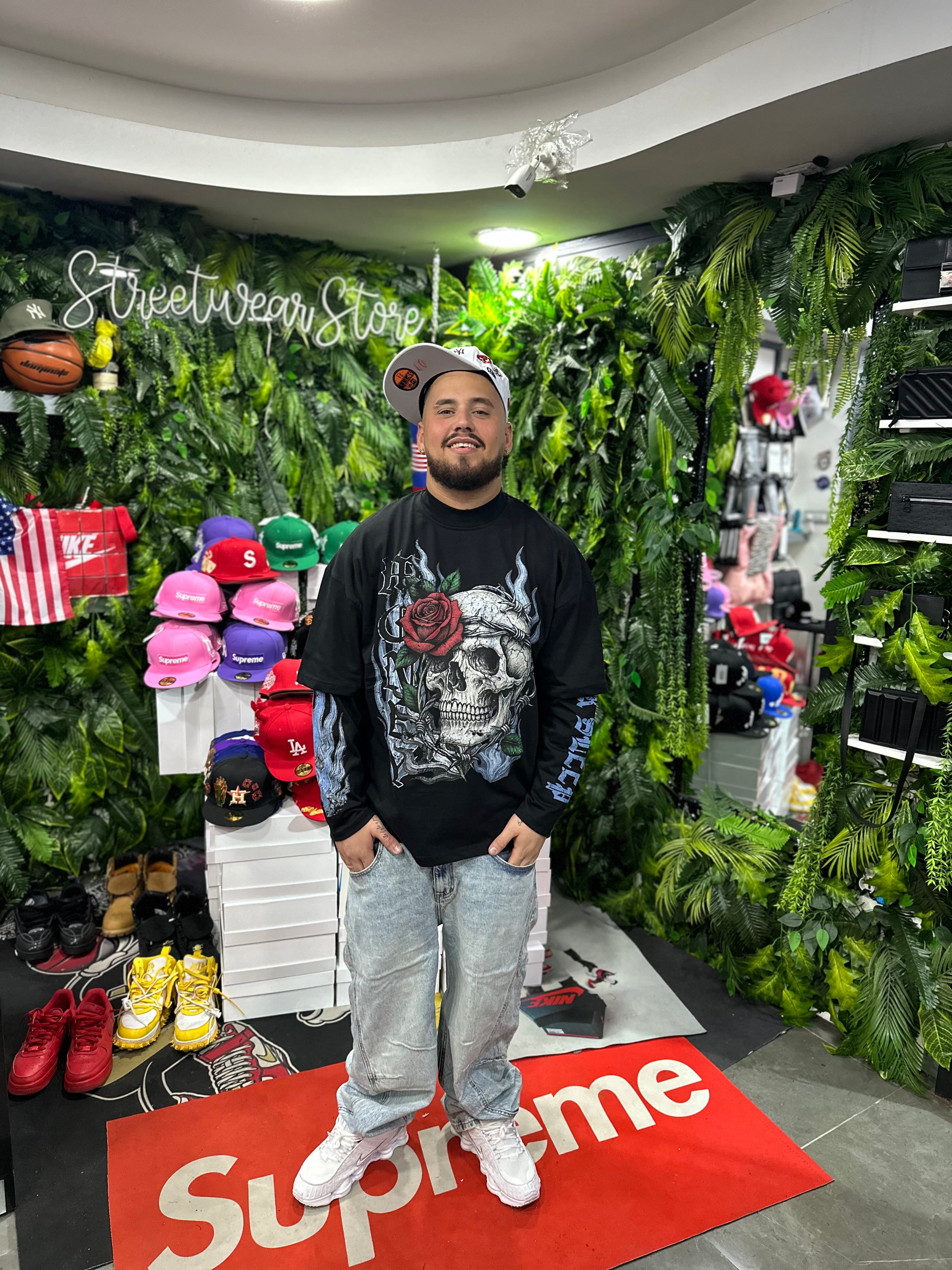 Shirt LongSleeve Teschio Blue BUNKER