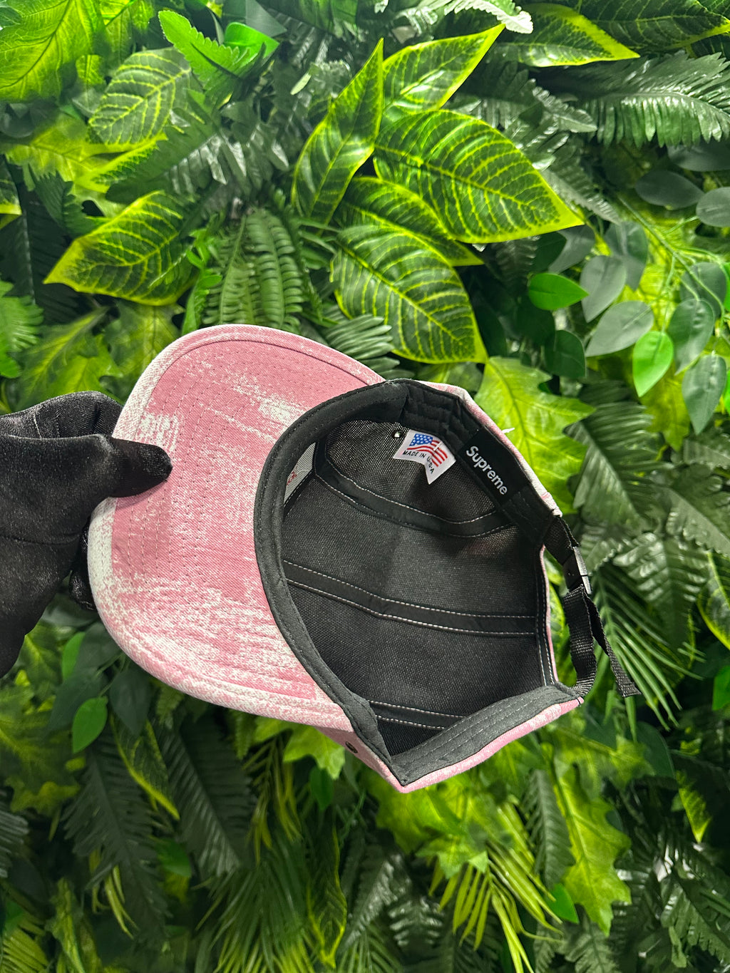 Cappello Supreme Circles Jacquared Denim Camp Pink
