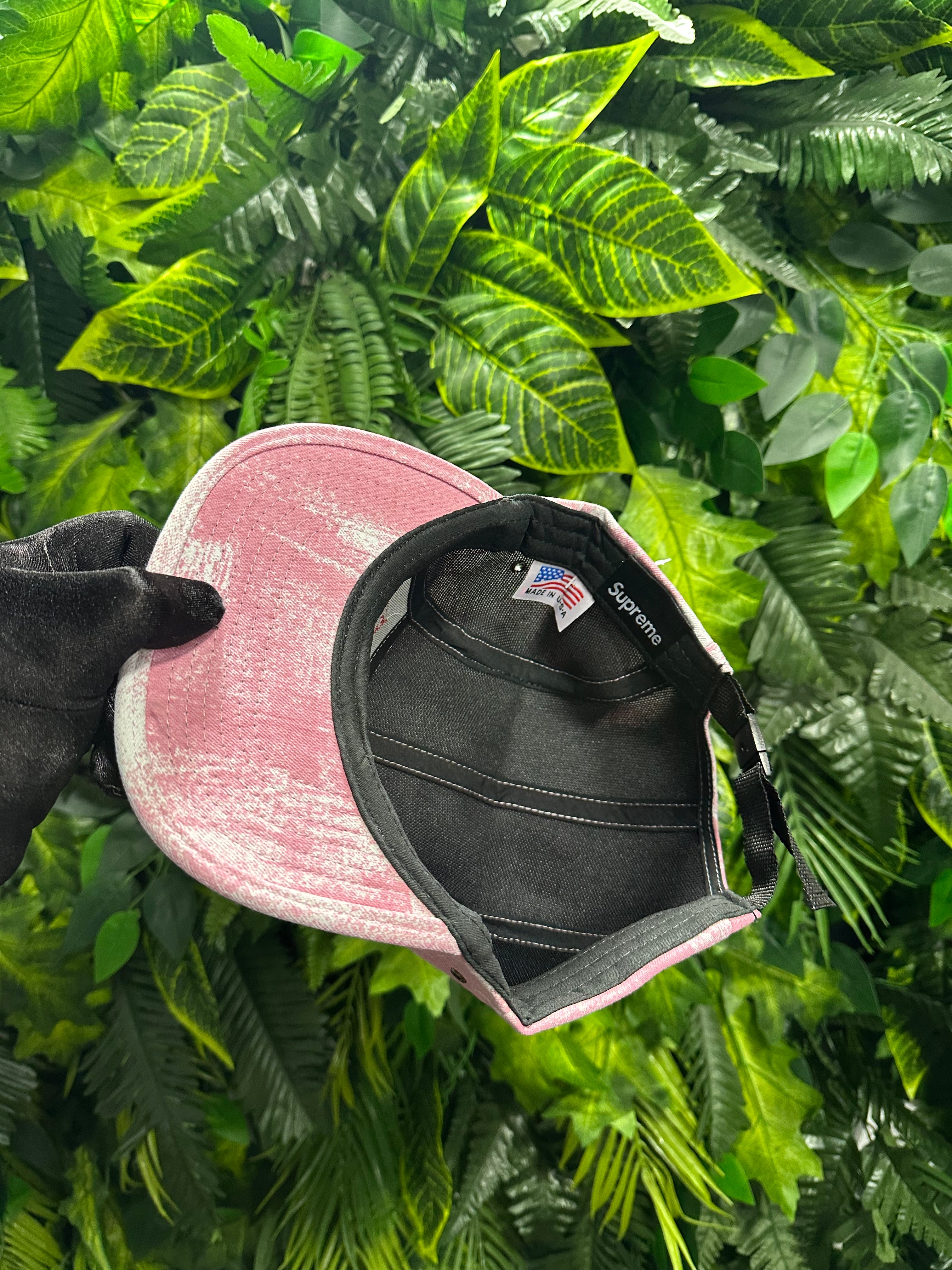 Cappello Supreme Circles Jacquared Denim Camp Pink