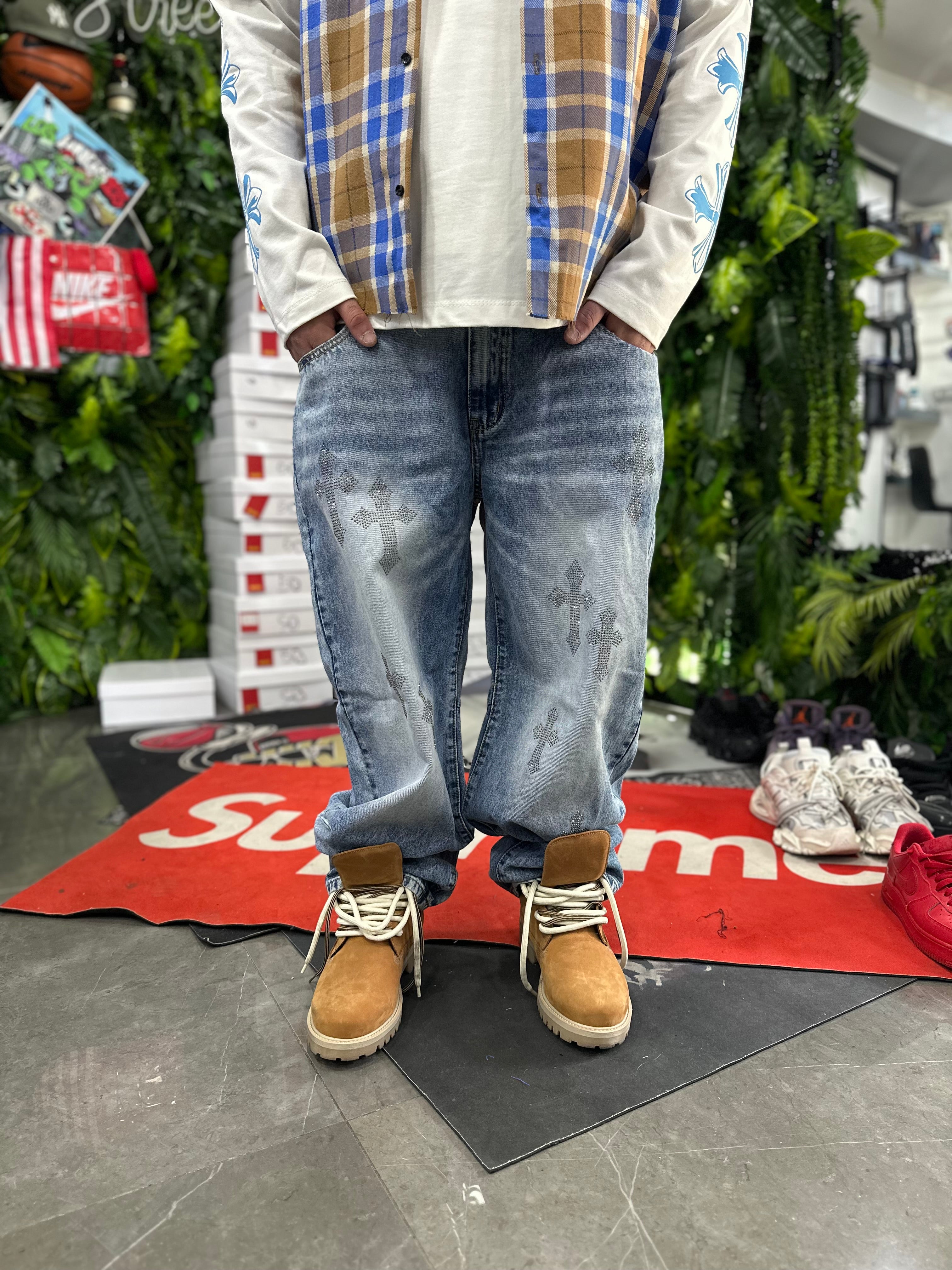 Denim Baggy Blue Croce Diamond