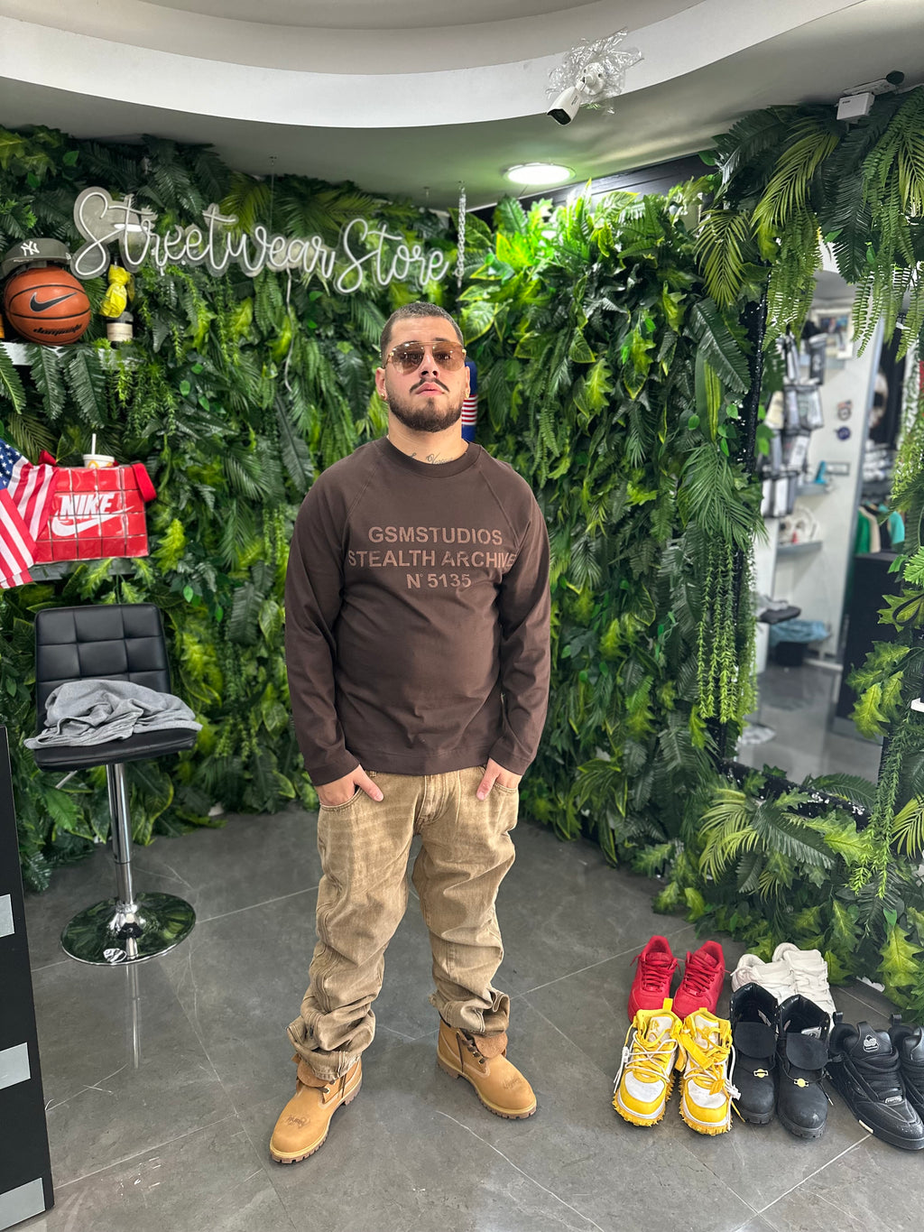 Shirt LongSleeve Brown GODSAVEME