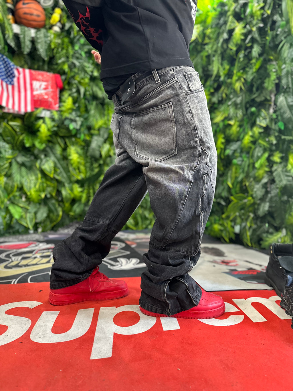 Denim Grey Sfumato Total Zip Printing