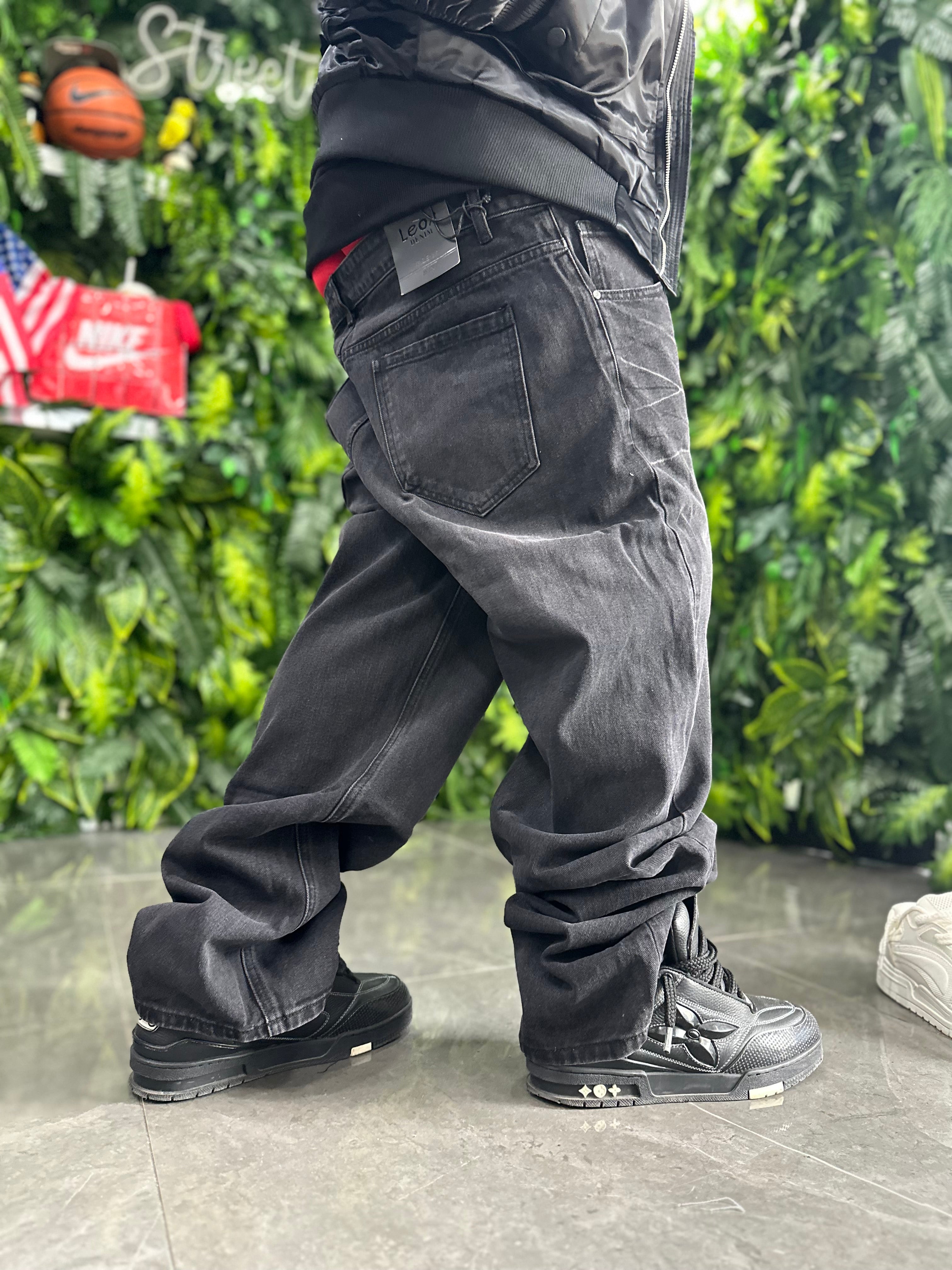 Denim Baggy Grey Scuro Laserized Leox