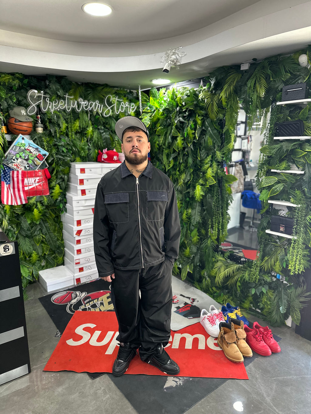CoordSet Black Denim/Nylon SELFLOVE