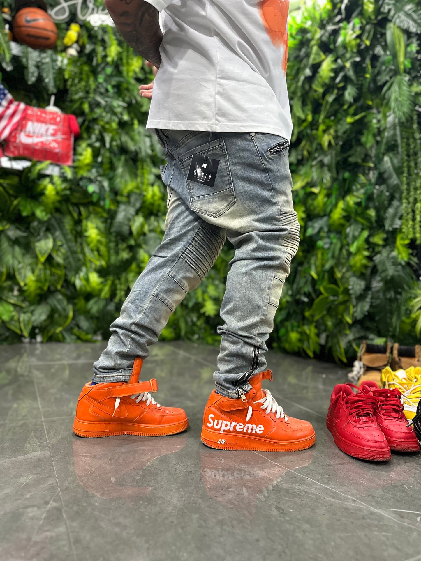 Denim Byker Wash Zip