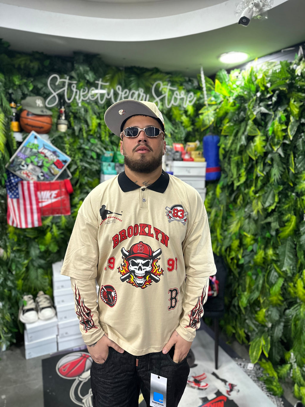 Shirt Polo Longsleeve Beige Brooklyn CIANOTIC