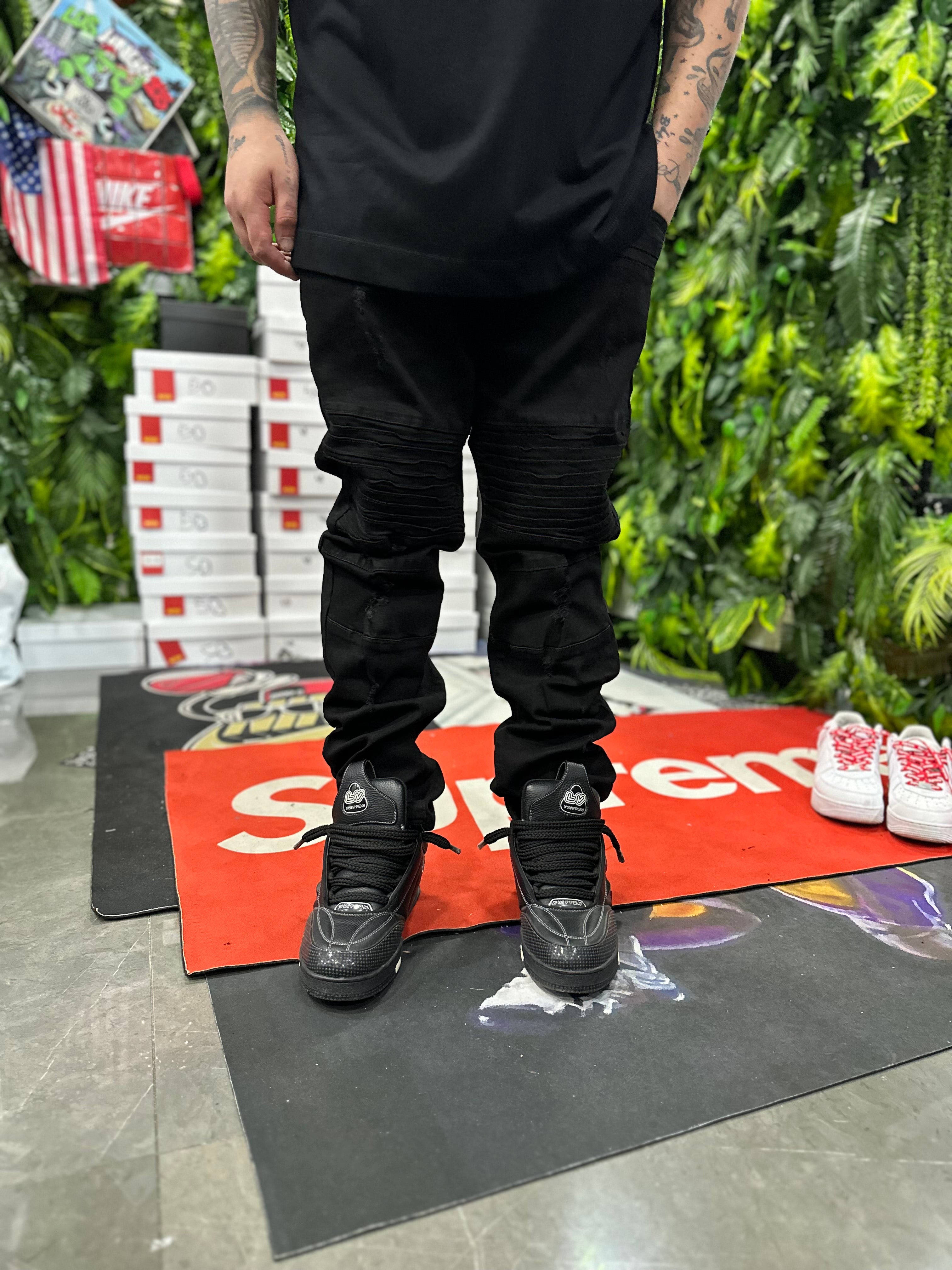 Denim Byker Black