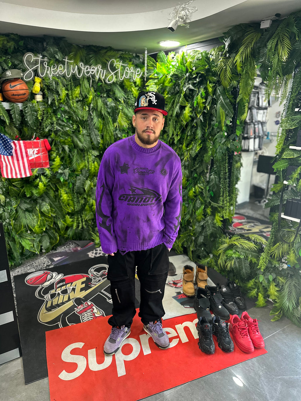 Maglione WorldWide Destroy Purple CIANOTIC