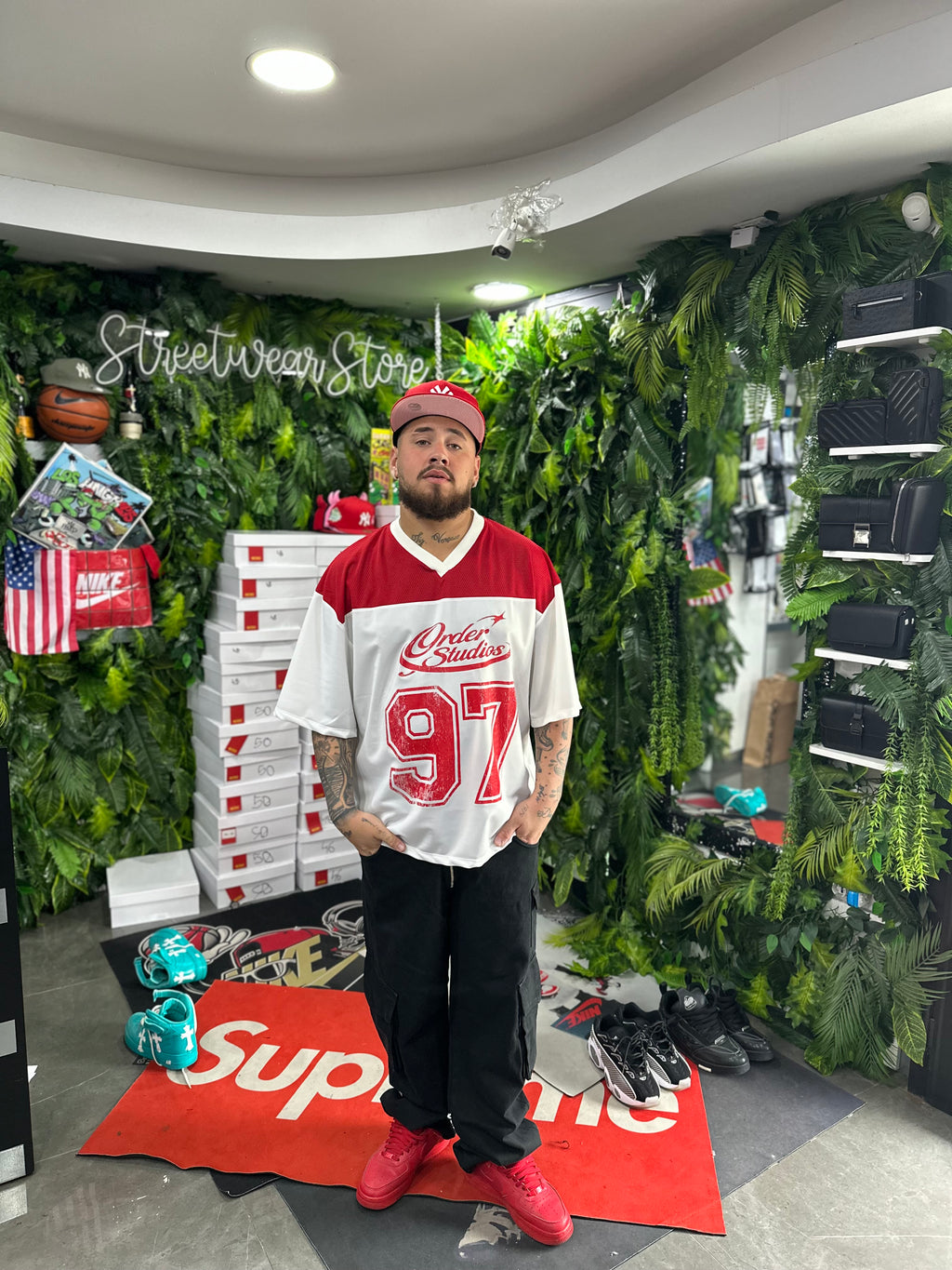 Shirt White/Red Studios97 ORDER