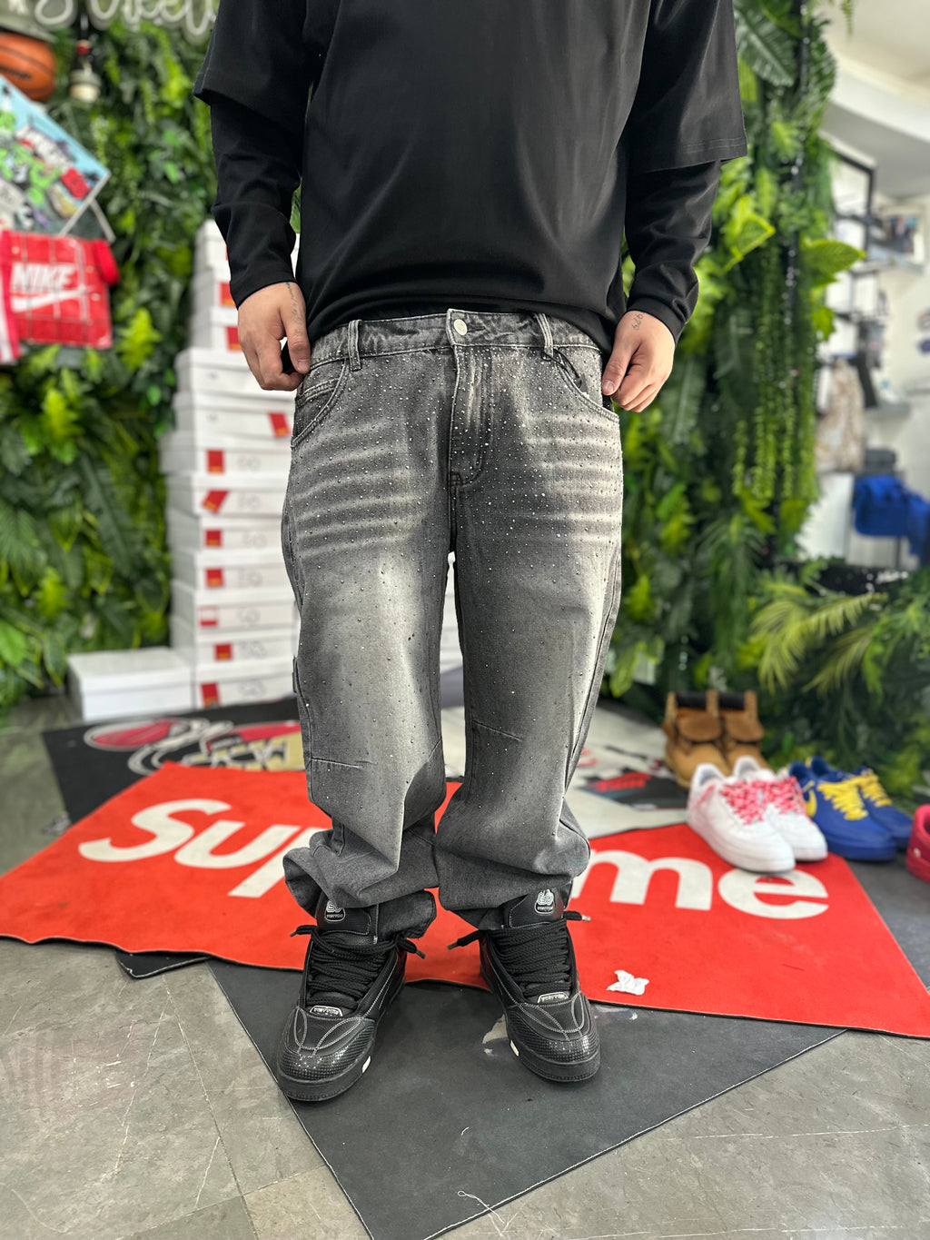 Denim Baggy Grey Diamond