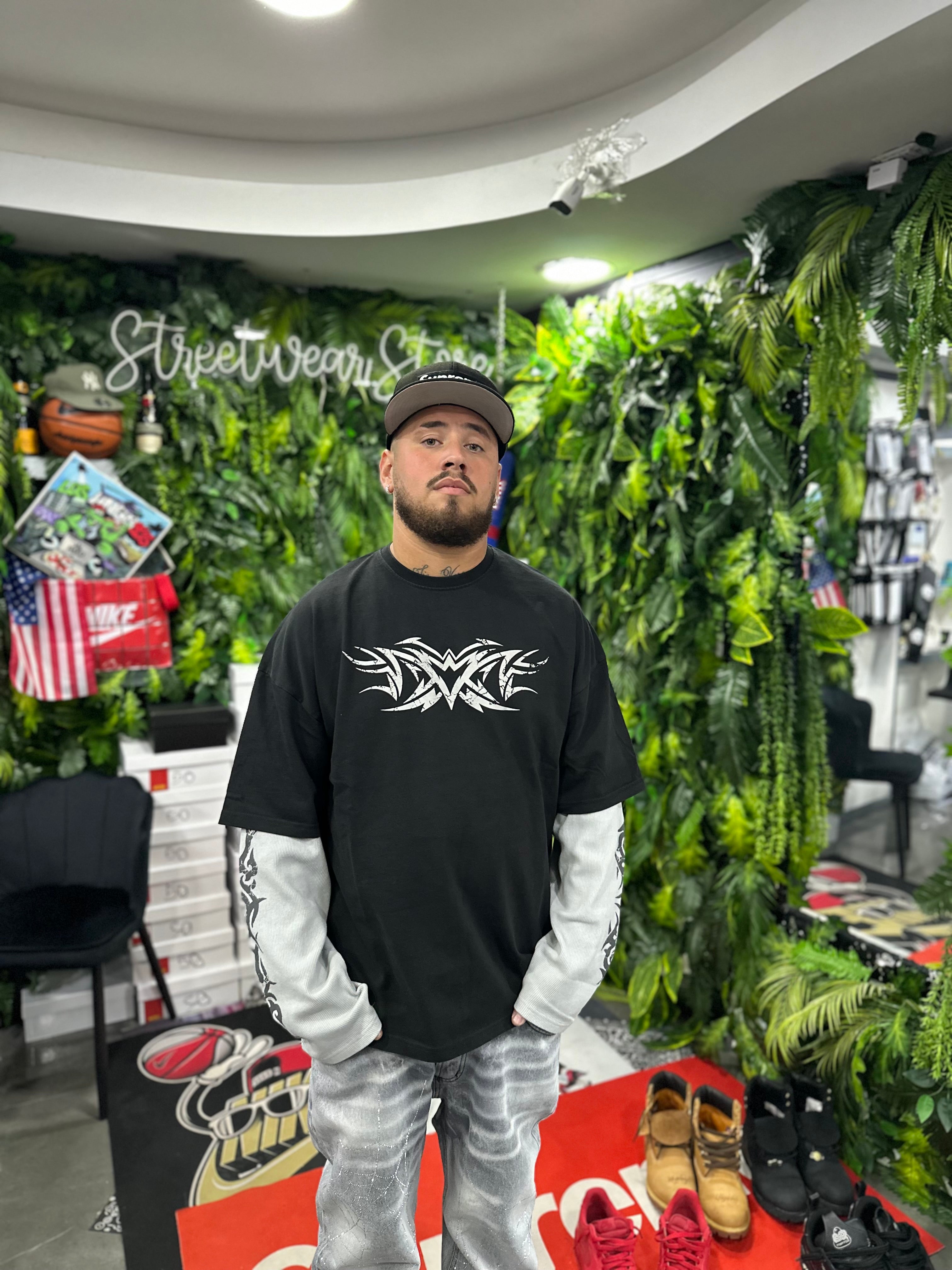 Shirt LongSleeve Tribal Black MNML