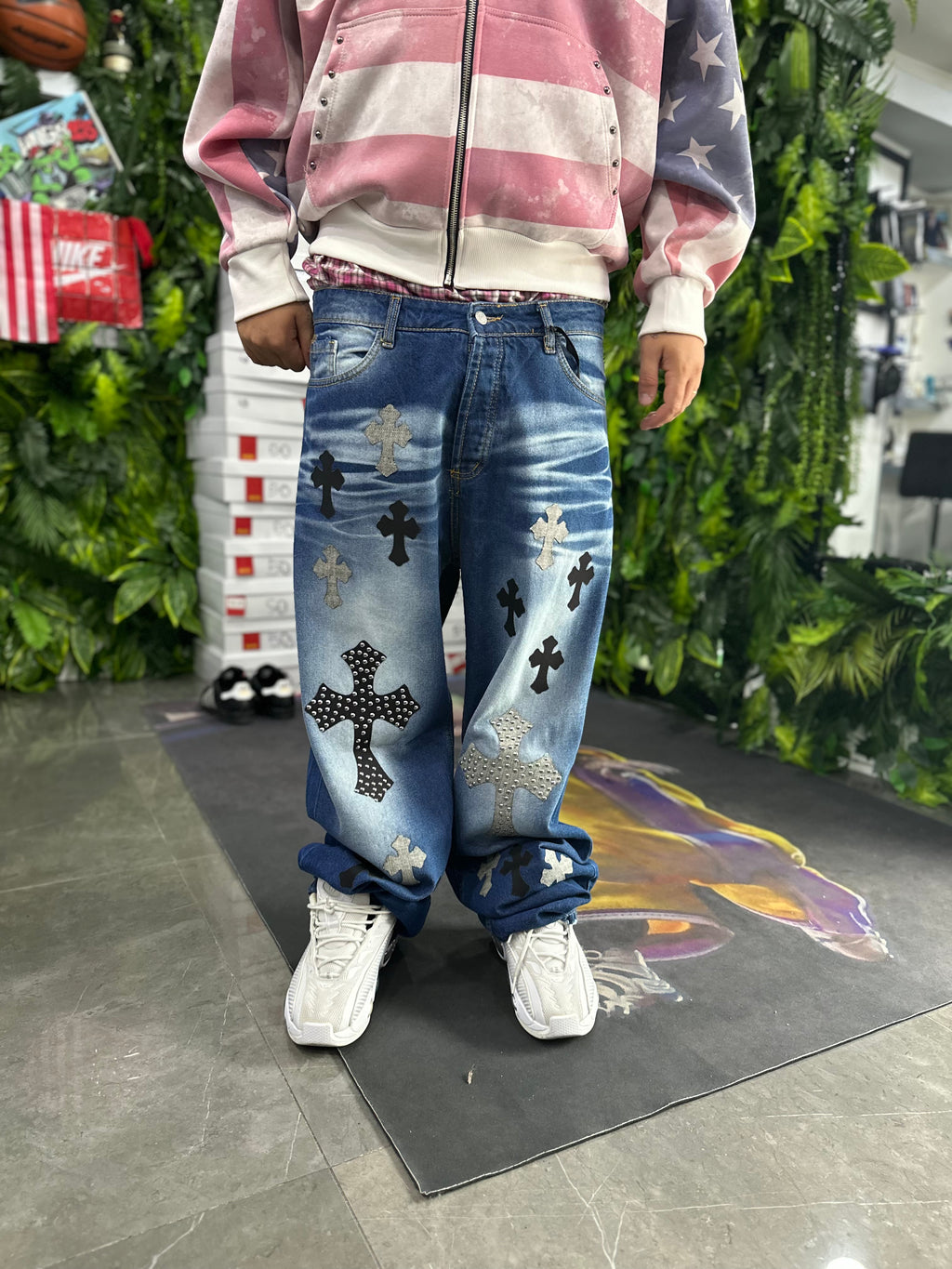 Denim Blu Multi Croci BUNKER