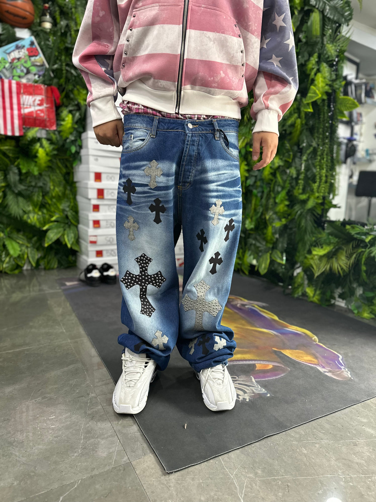 Denim Blu Multi Croci BUNKER