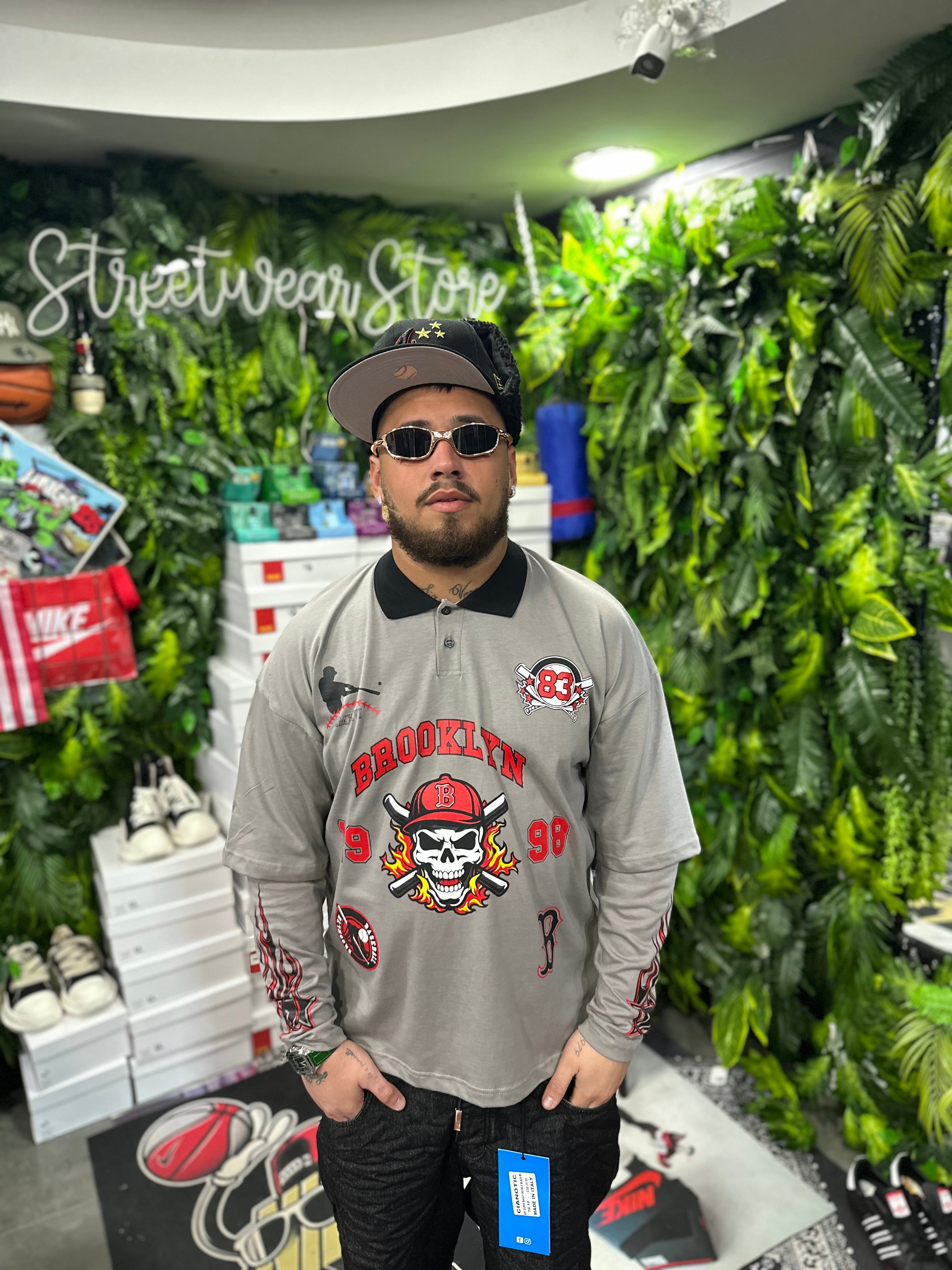 Shirt Polo Longsleeve Grey Brooklyn CIANOTICr