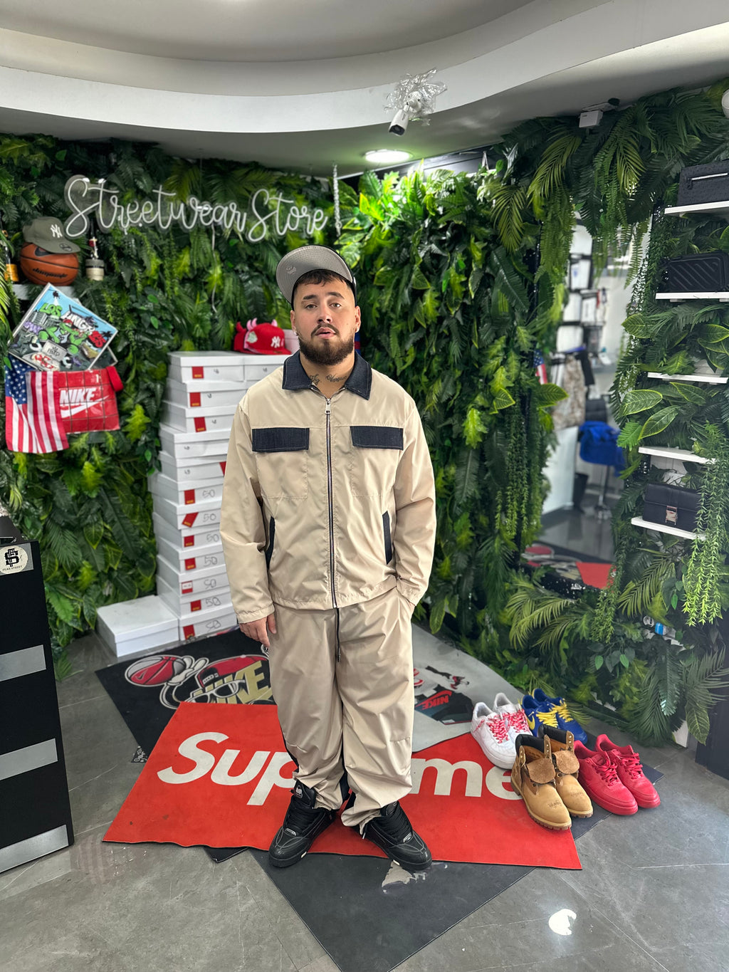 CoordSet Beige Denim/Nylon SELFLOVE